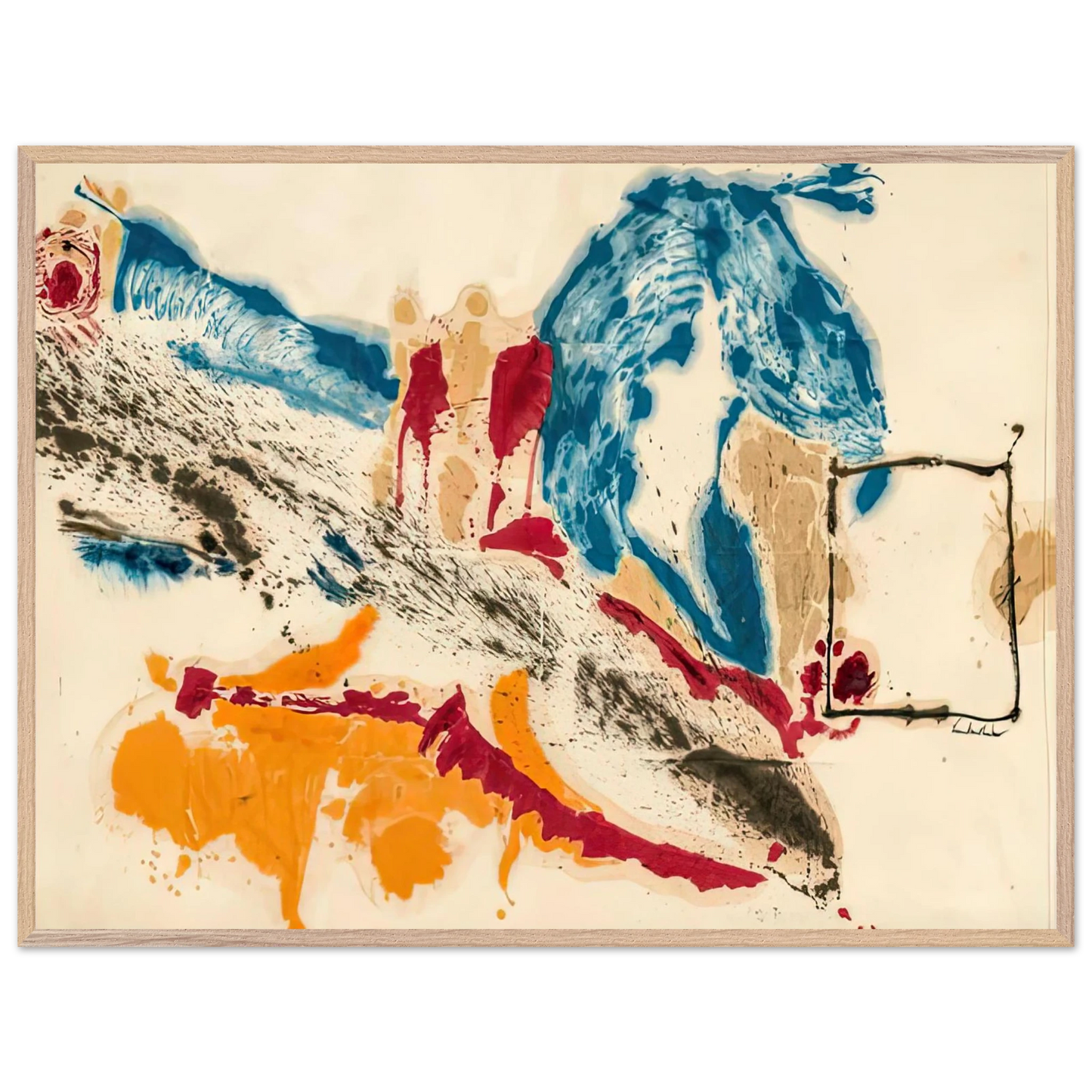 Helen Frankenthaler - Alassio, 1960- Wall Art - 28x40 inches / 70x70 cm - Canvas (Imperial)-canvas - -