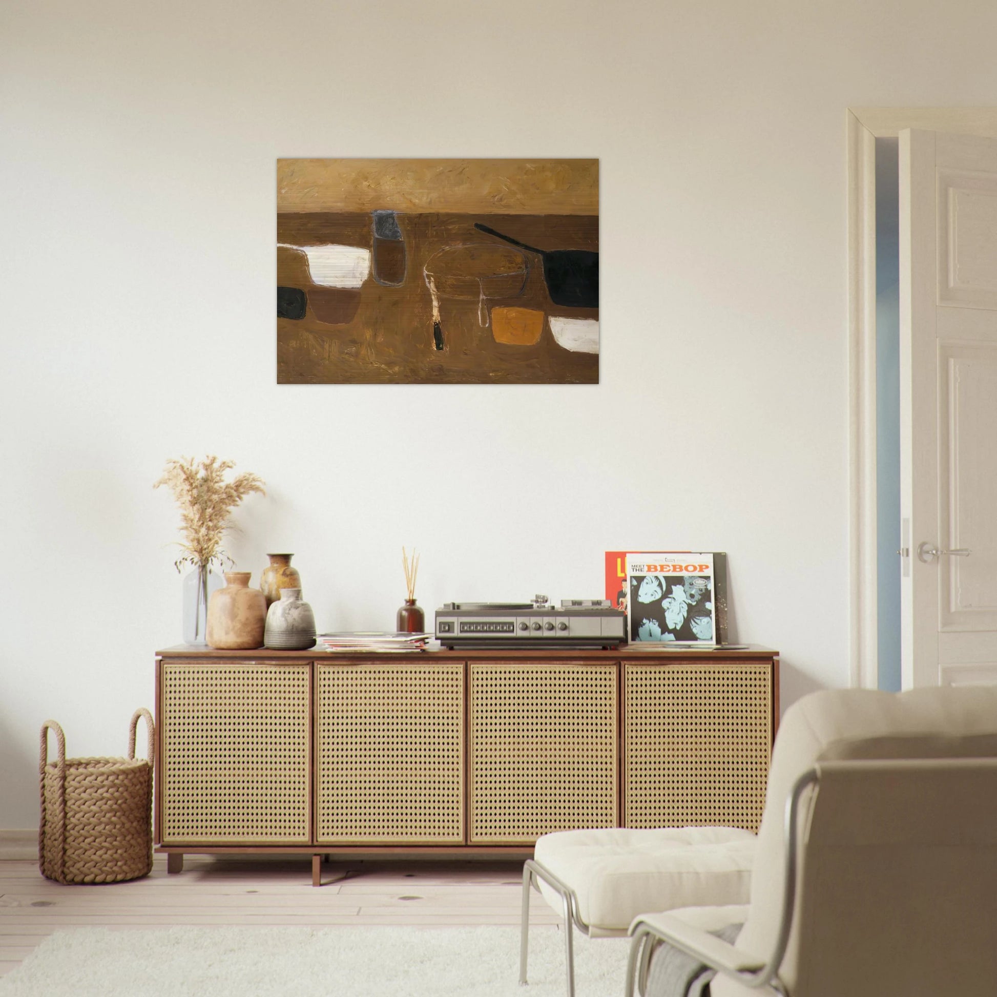 Brown Still Life - 1957 - William Scott Brushed Aluminum Print - 70x100 cm / 28x40 inches | William Scott Aluminum Print | William Scott Prints
