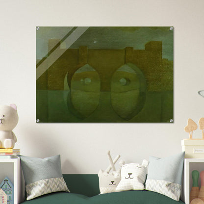 UNTITLED BRIDGE WITH REFLECTIONS SKETCH FOR A DUAL IMAGE PICTURE UNFINISHED - Salvador Dali Acrylic Print - 70x100 cm / 28x40″ inches