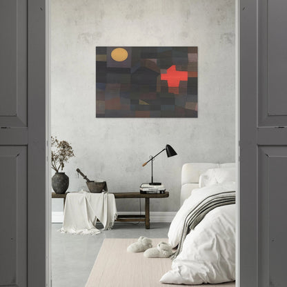 FIRE FULL MOON 1933 - Paul Klee Brushed Aluminum Print - 70x100 cm / 28x40 inches | Paul Klee Aluminum Print | Paul Klee Prints