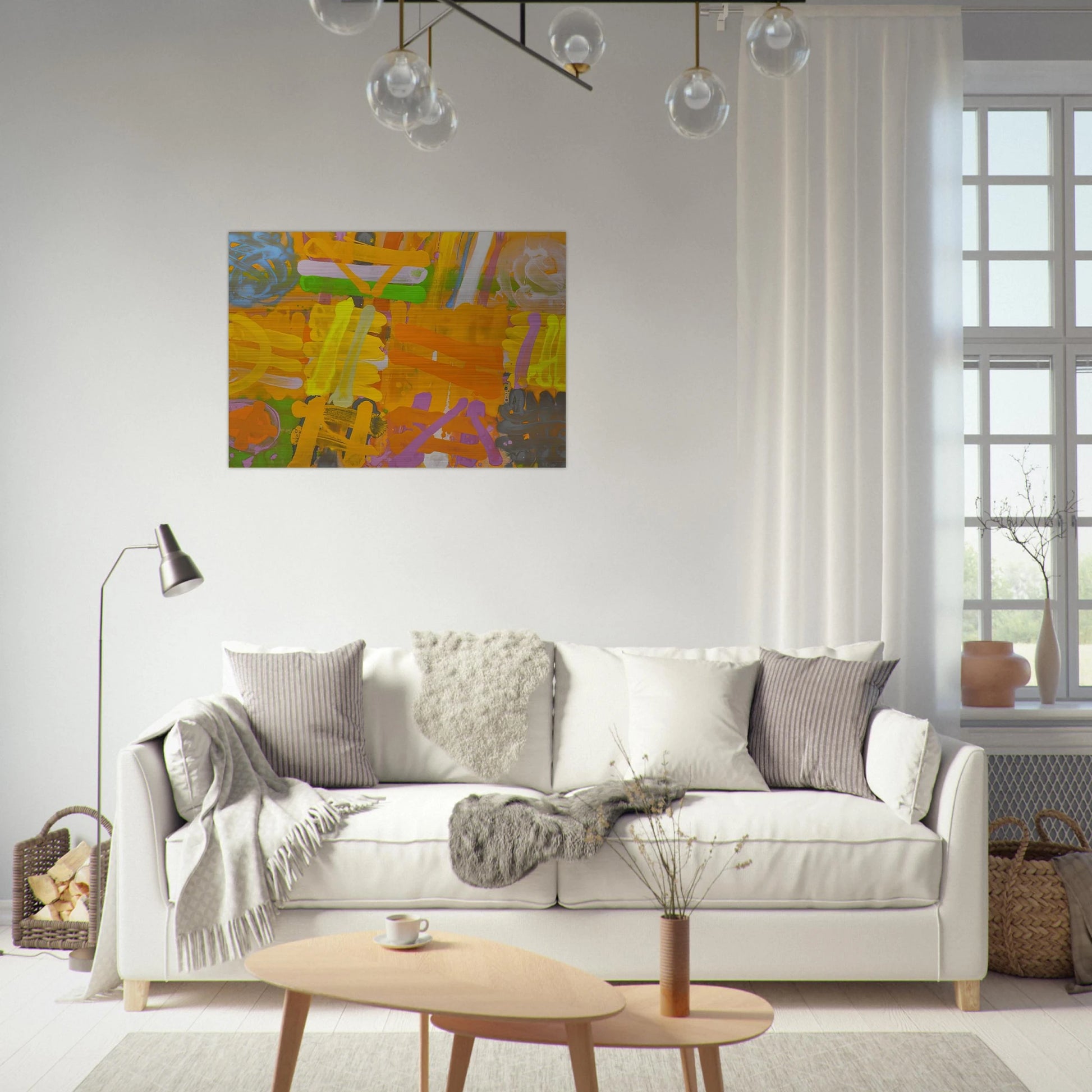 Pomona - 1991 - Albert Irvin Brushed Aluminum Print - 70x100 cm / 28x40 inches | Albert Irvin Aluminum Print | Albert Irvin Prints