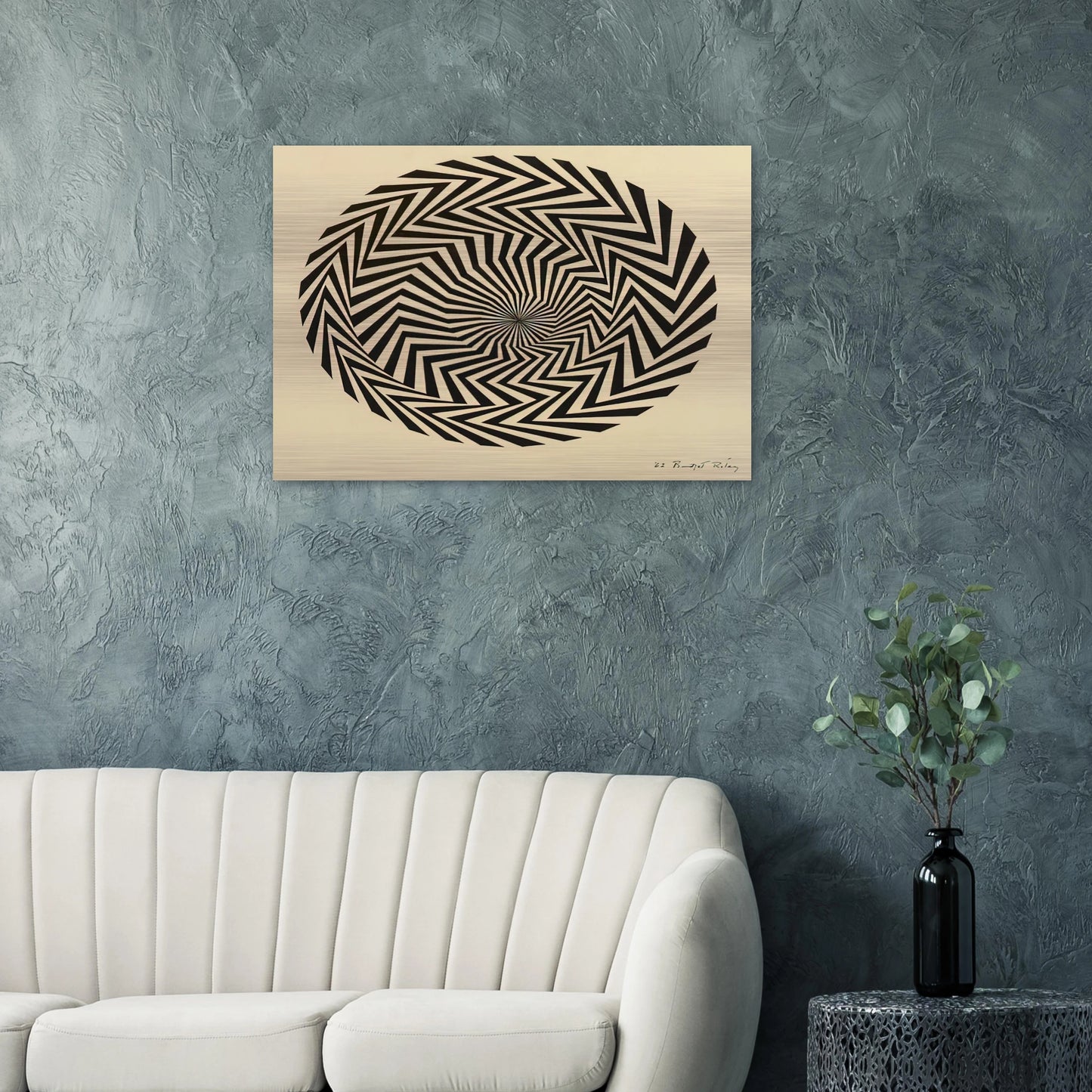 BLAZE STUDY 1962 - Bridget Riley Brushed Aluminum Print - 70x100 cm / 28x40 inches | Bridget Riley Aluminum Print | Bridget Riley Prints