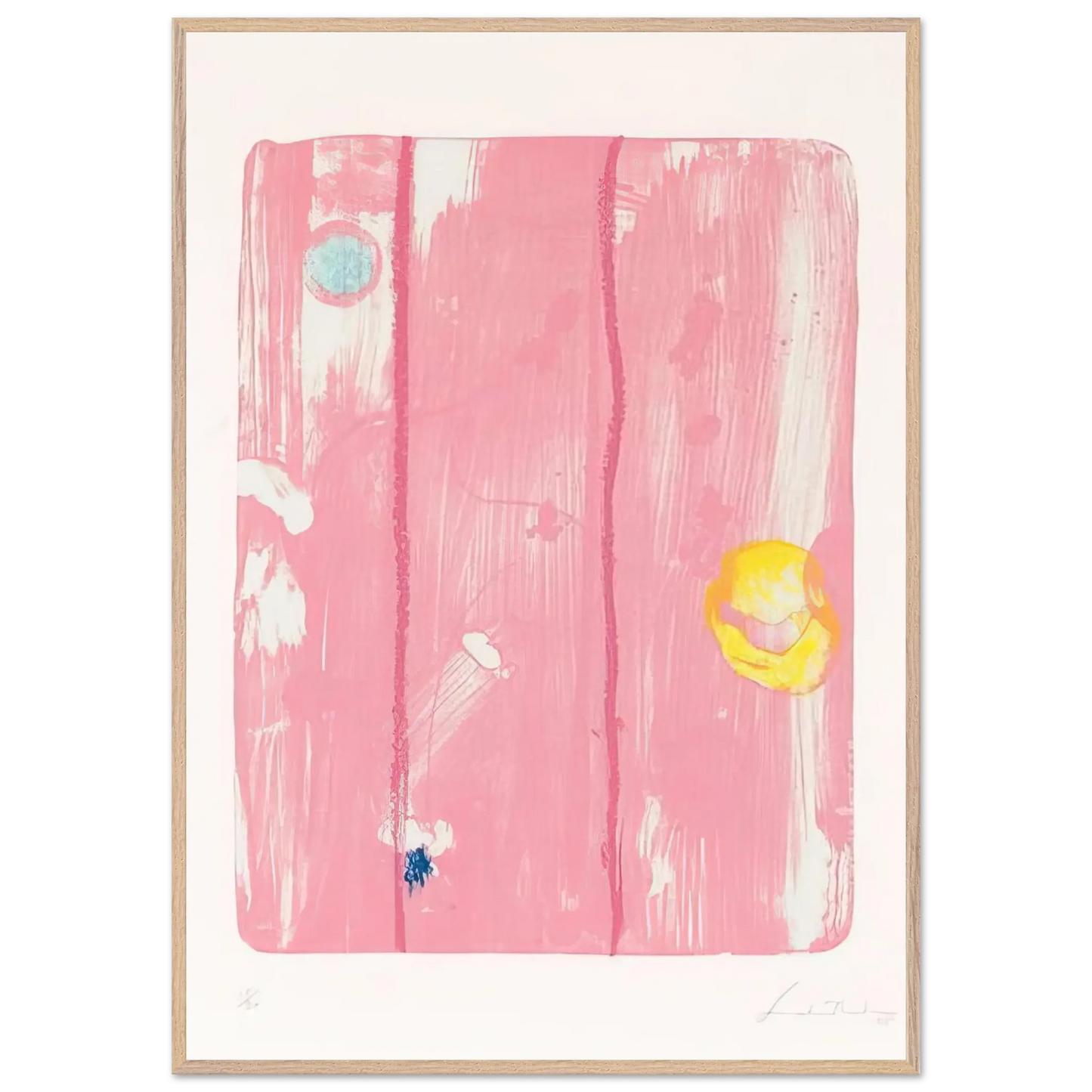 Helen Frankenthaler - Reflections VIII - 1995 Wall art - 50x70 cm / 20x28 Inches - Premium Wooden Framed Poster With Fine Art Paper - White frame