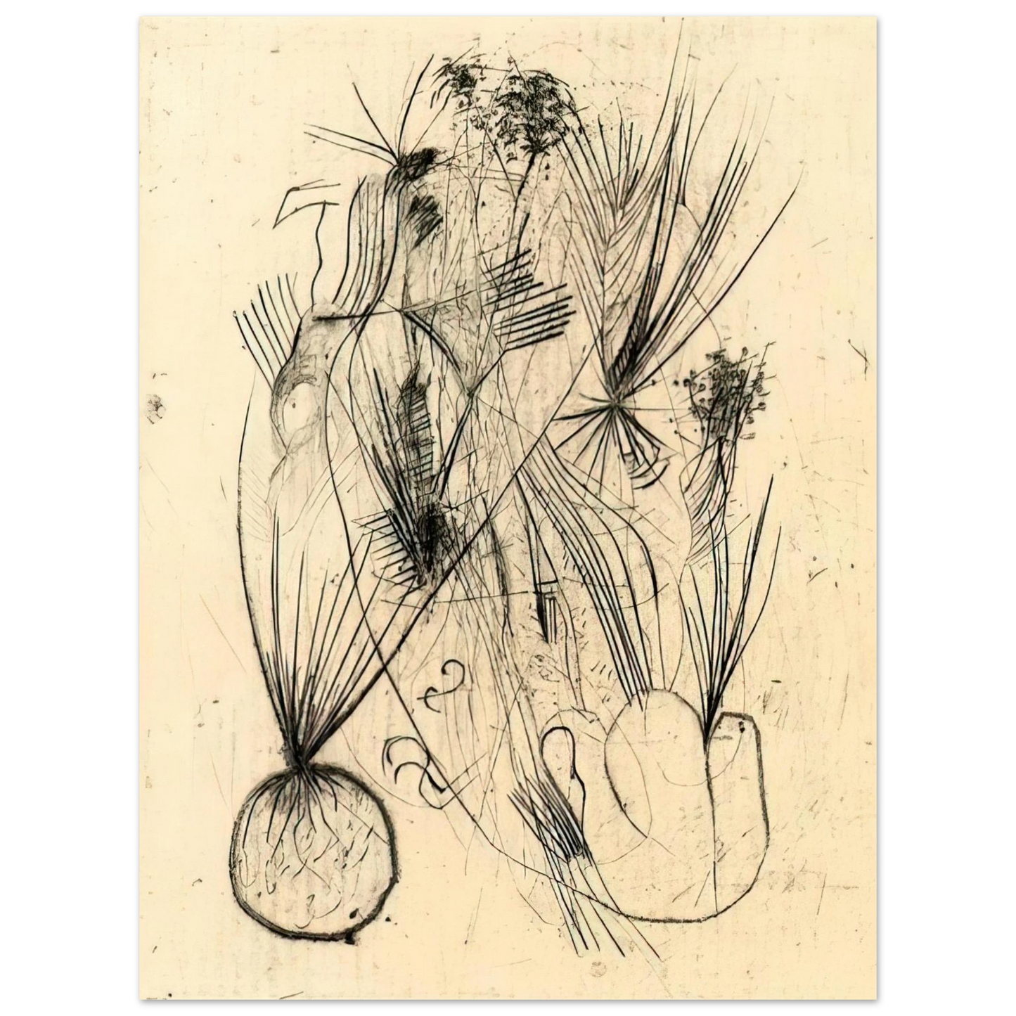 Wols - Planta tuberosa - Surrealism  75x100 cm / 30x40inches Fine Art Poster