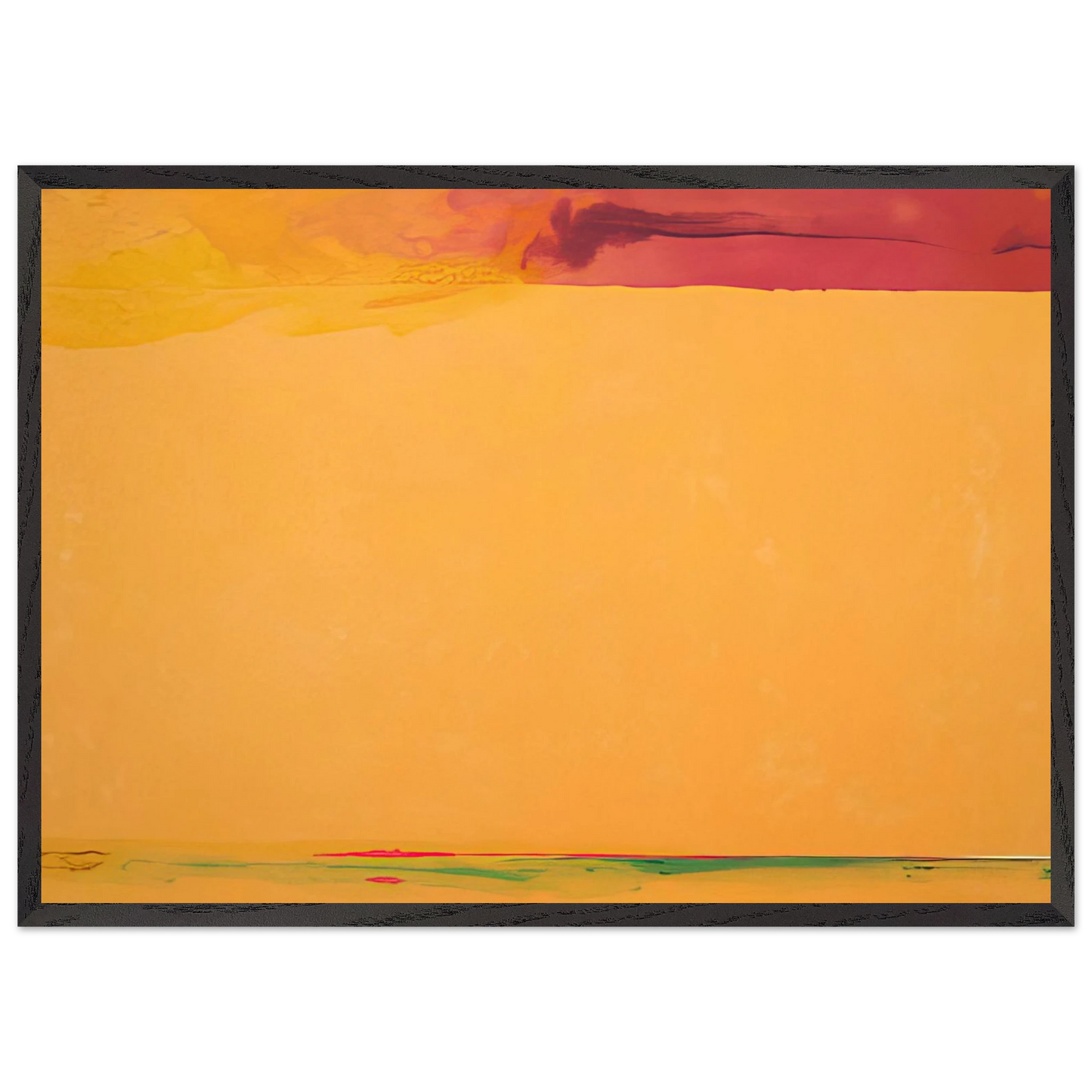 Helen Frankenthaler - Southern Exposure - 2005 Wall art - 28x43  cm / XL (11x17 inches) - Premium Wooden Framed Poster With Fine Art Paper-canvas - White frame
