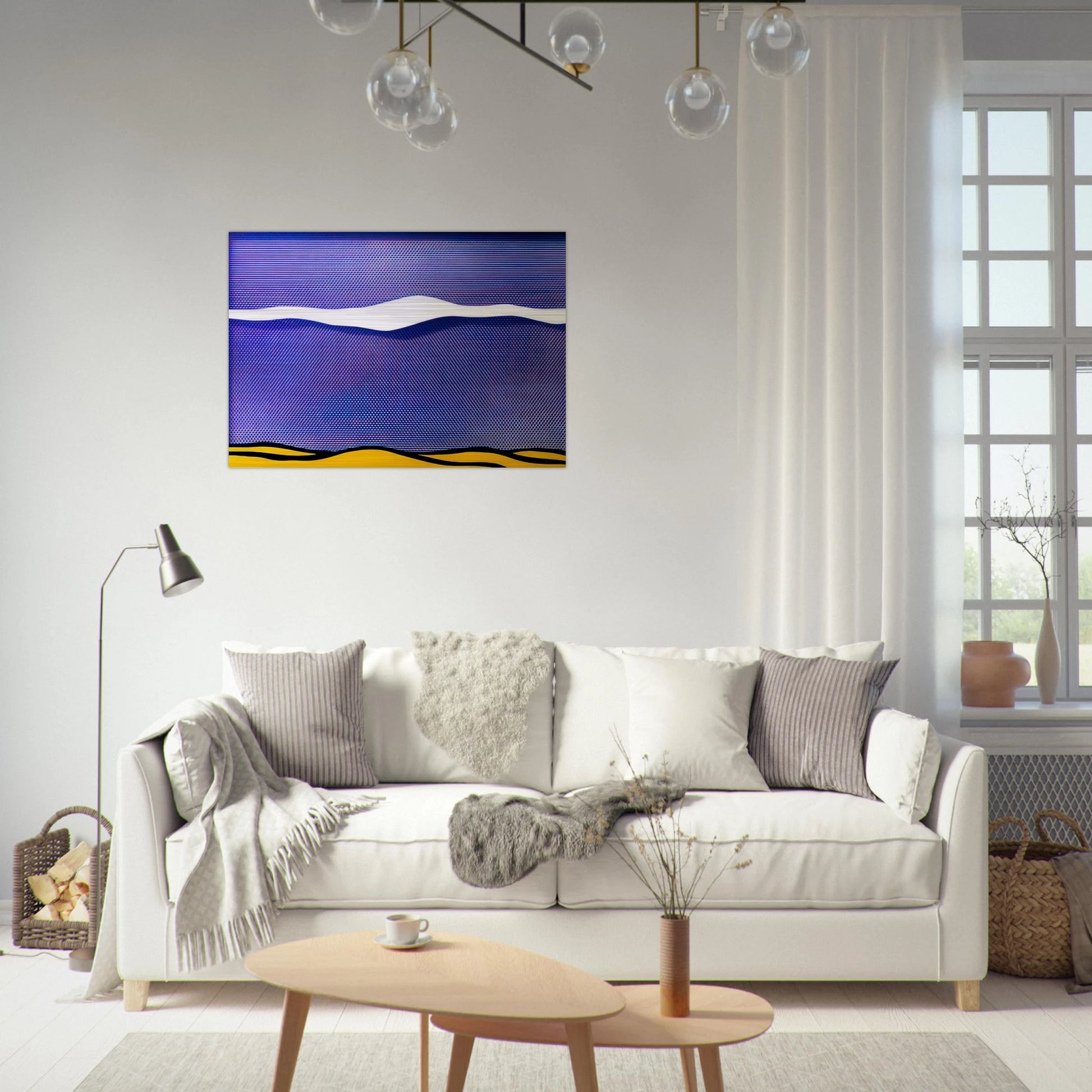 ARCTIC LANDSCAPE 1964 - Roy Lichtenstein Brushed Aluminum Print - 70x100 cm / 28x40 inches | Roy Lichtenstein Aluminum Print | Roy Lichtenstein Prints