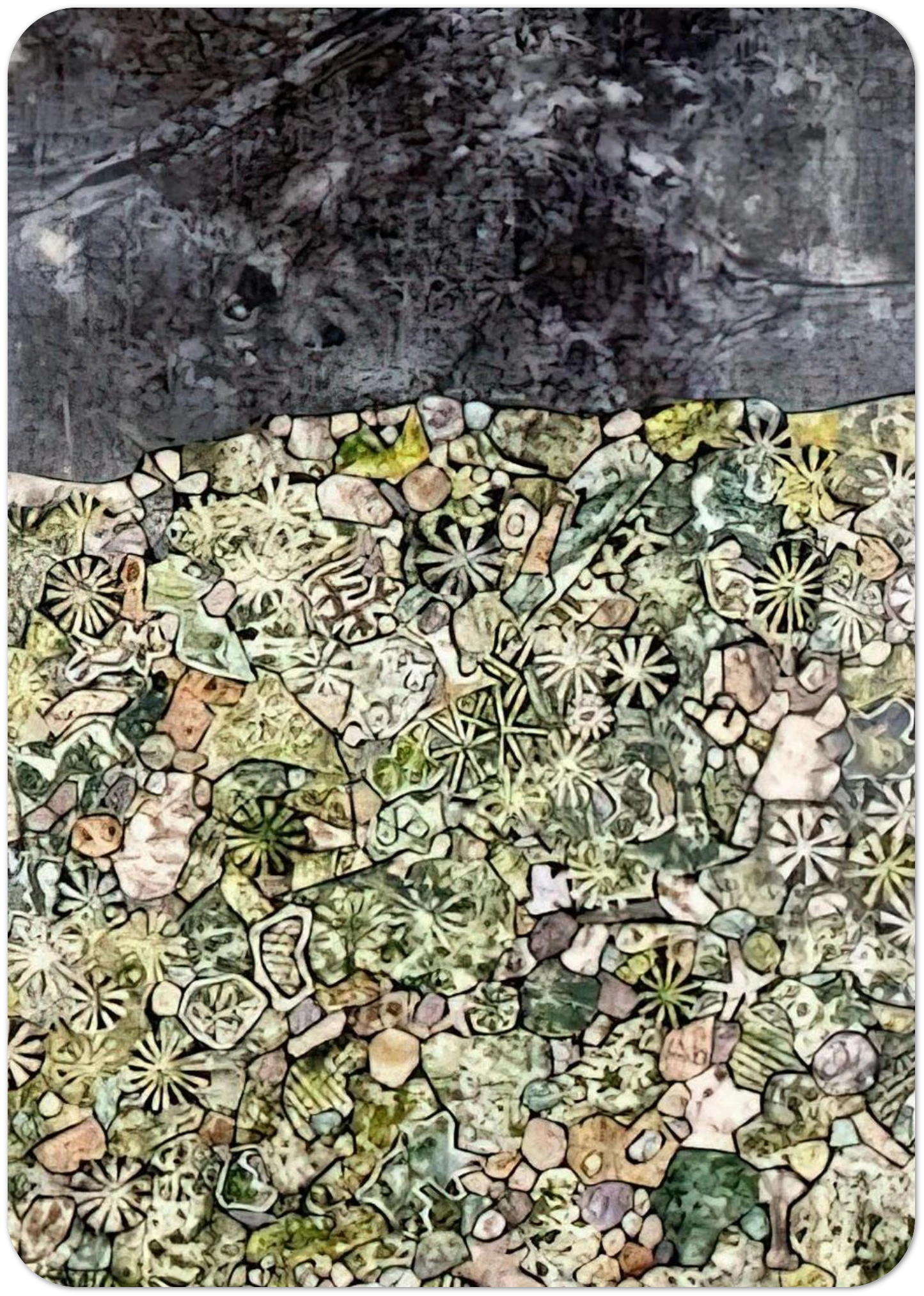 I LIVE IN A COUNTRY LAUGHING By Jean Dubuffet Pack of 10 Post Cards | Jean Dubuffet Post Cards | A6 (10.5 x 14.8 cm) - 4.1 x 5.8 inches