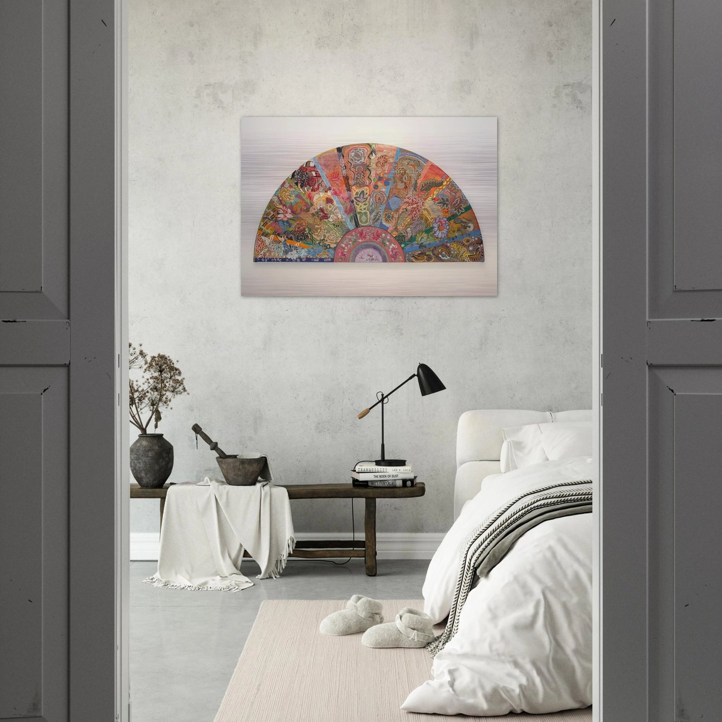 Pleasure Dome - 2003 - Miriam Schapiro Brushed Aluminum Print - 70x100 cm / 28x40 inches | Miriam Schapiro Aluminum Print | Miriam Schapiro Prints