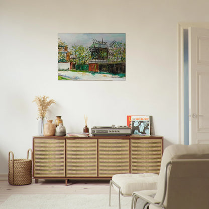 MOULIN DE LA GALETTE 4 - Maurice Utrillo Brushed Aluminum Print - 70x100 cm / 28x40 inches | Maurice Utrillo Aluminum Print | Maurice Utrillo Prints