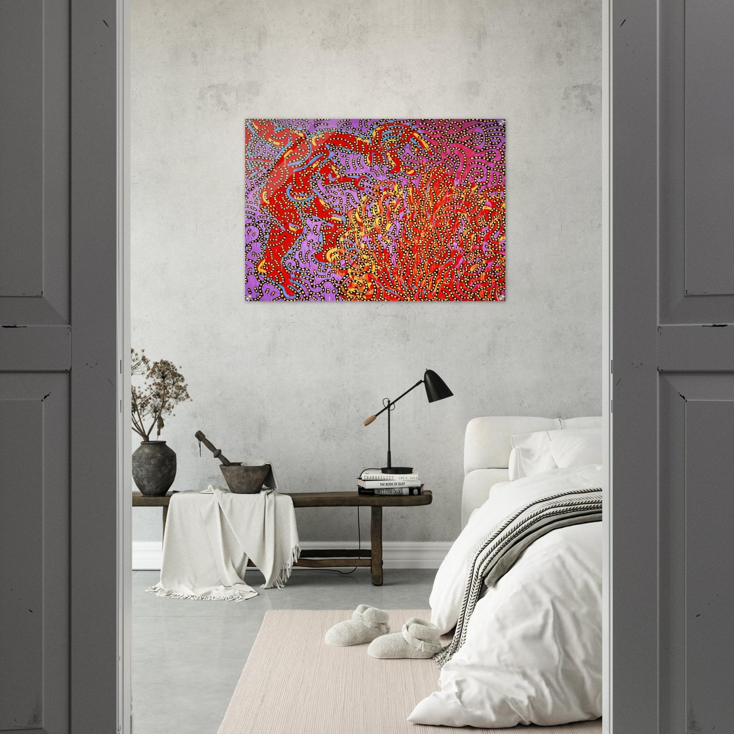 MOSES AND THE BURNING BUSH 1985 - Keith Haring Acrylic Print - 70x100 cm / 28x40″ inches