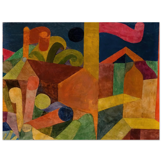 Paul Klee - LANDSCAPE WITH FLAGS 1914  75x100 cm / 30x40inches Fine Art Poster