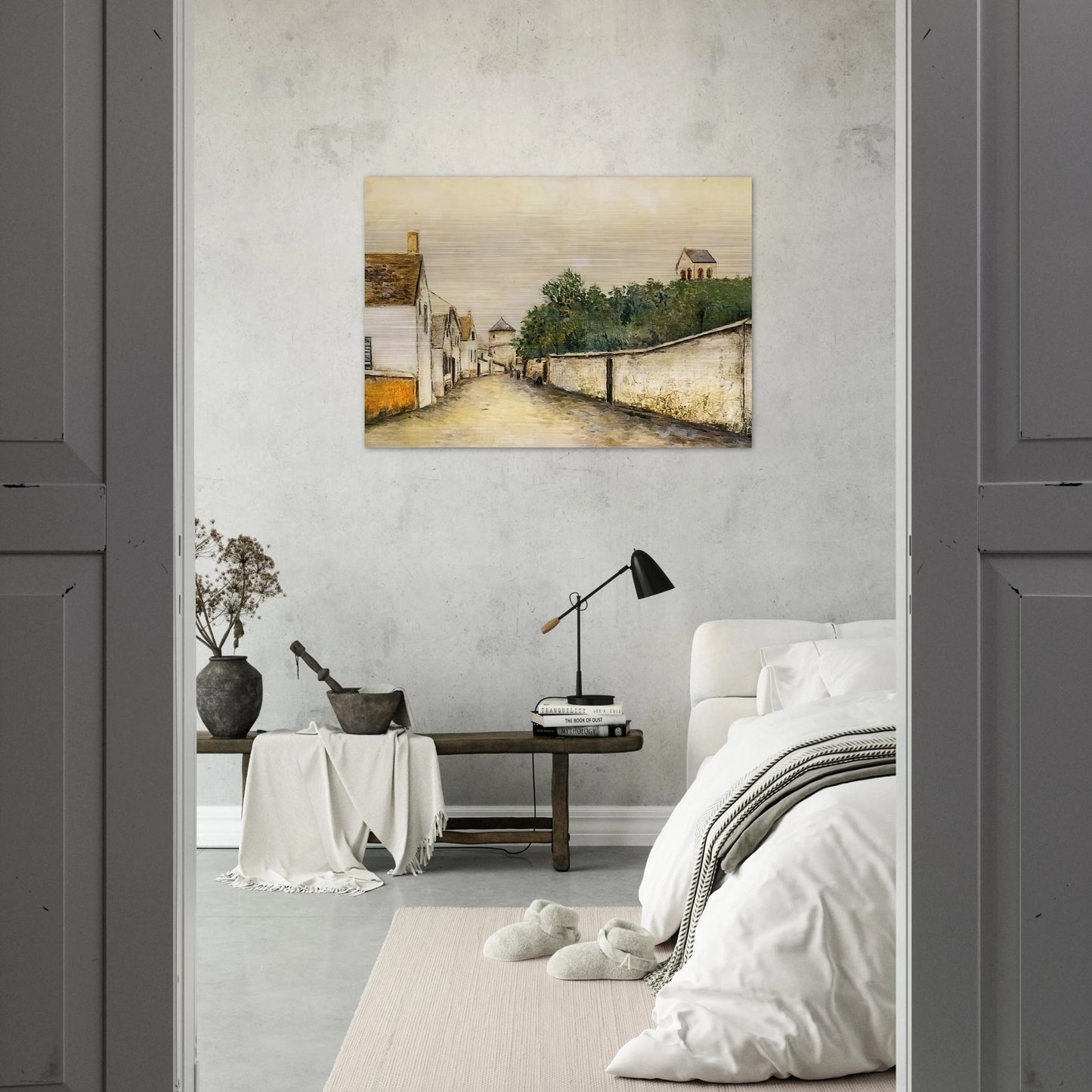 LANDSCAPE - Maurice Utrillo Brushed Aluminum Print - 70x100 cm / 28x40 inches | Maurice Utrillo Aluminum Print | Maurice Utrillo Prints