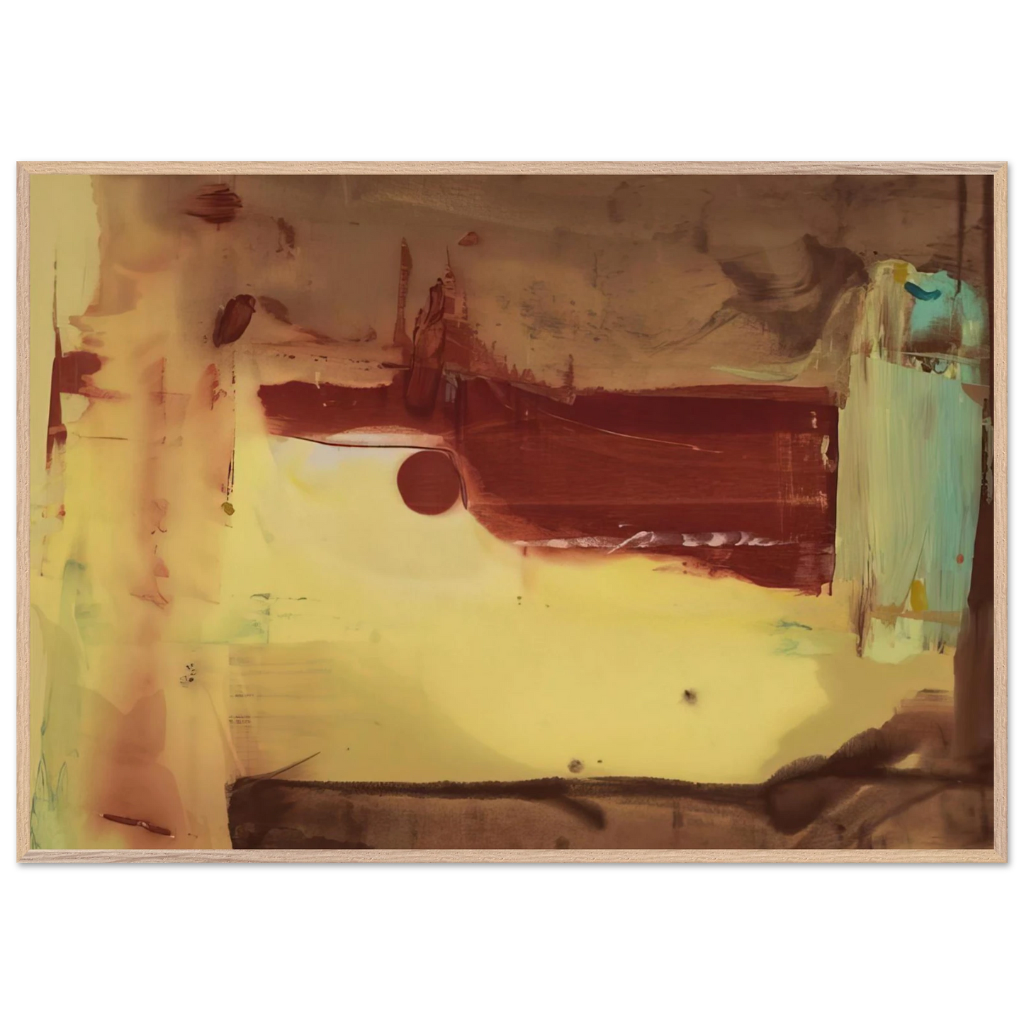 Helen Frankenthaler - Desert Pass - 1976 Wall art - A2 (42 x 59.4  cm) - Premium Wooden Framed Poster With Fine Art Paper-canvas - White frame