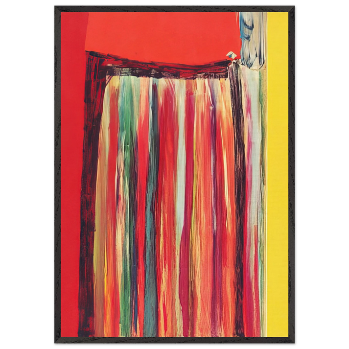 Coriander Rose - 1972 - Ronnie Landfield 70x100 cm / 28x40 inches Framed Art Print – Black Wooden Frame