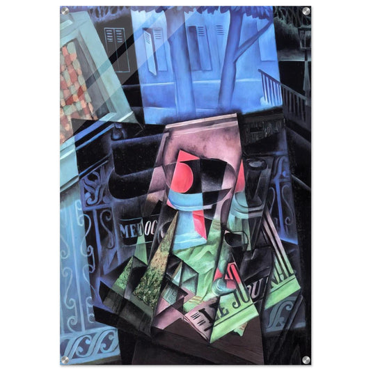 STILL LIFE BEFORE AN OPEN WINDOW PLACE RAVIGNAN 1915 - Juan Gris Acrylic Print - 70x100 cm / 28x40″ inches