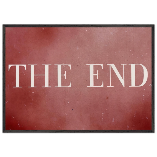 THE END 28 2003 - Edward Ruscha 70x100 cm / 28x40 inches Framed Art Print – Black Wooden Frame