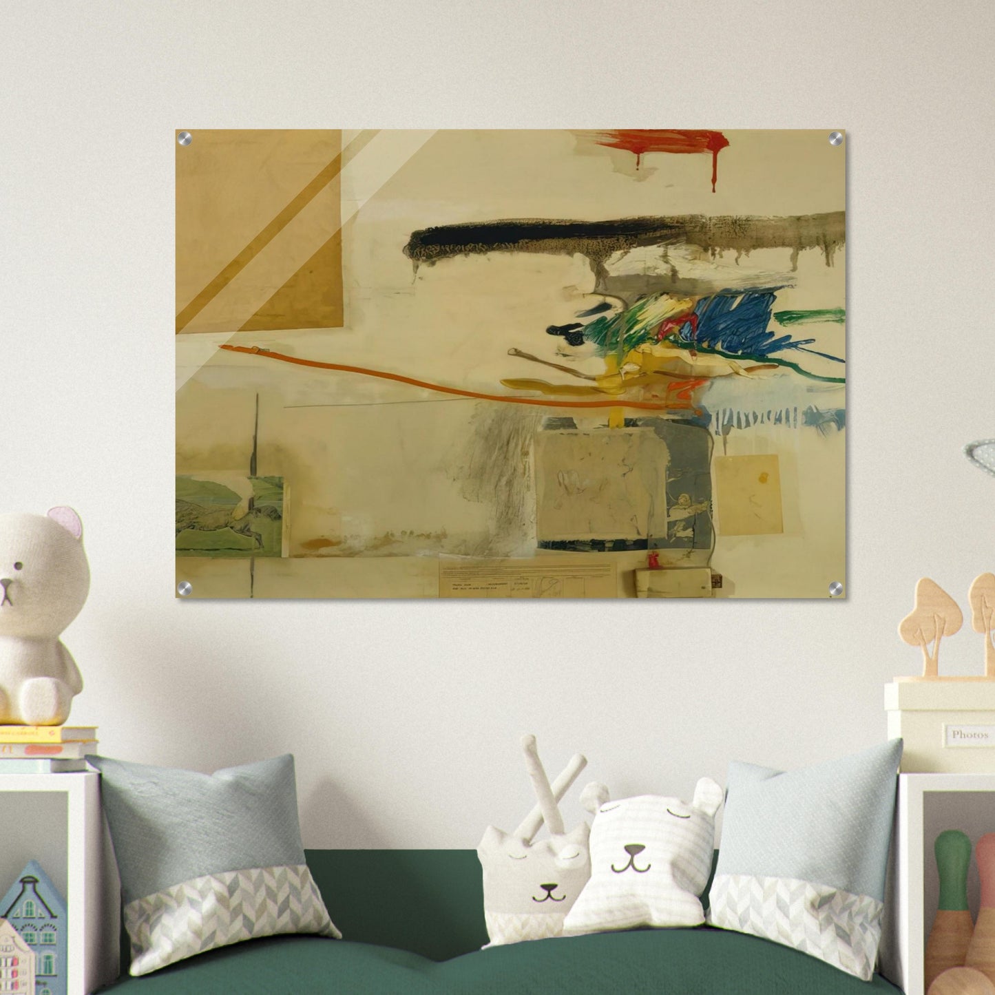 UNTITLED FORMERLY TITLED COLLAGE WITH HORSE 1957 - Robert Rauschenberg Acrylic Print - 70x100 cm / 28x40″ inches