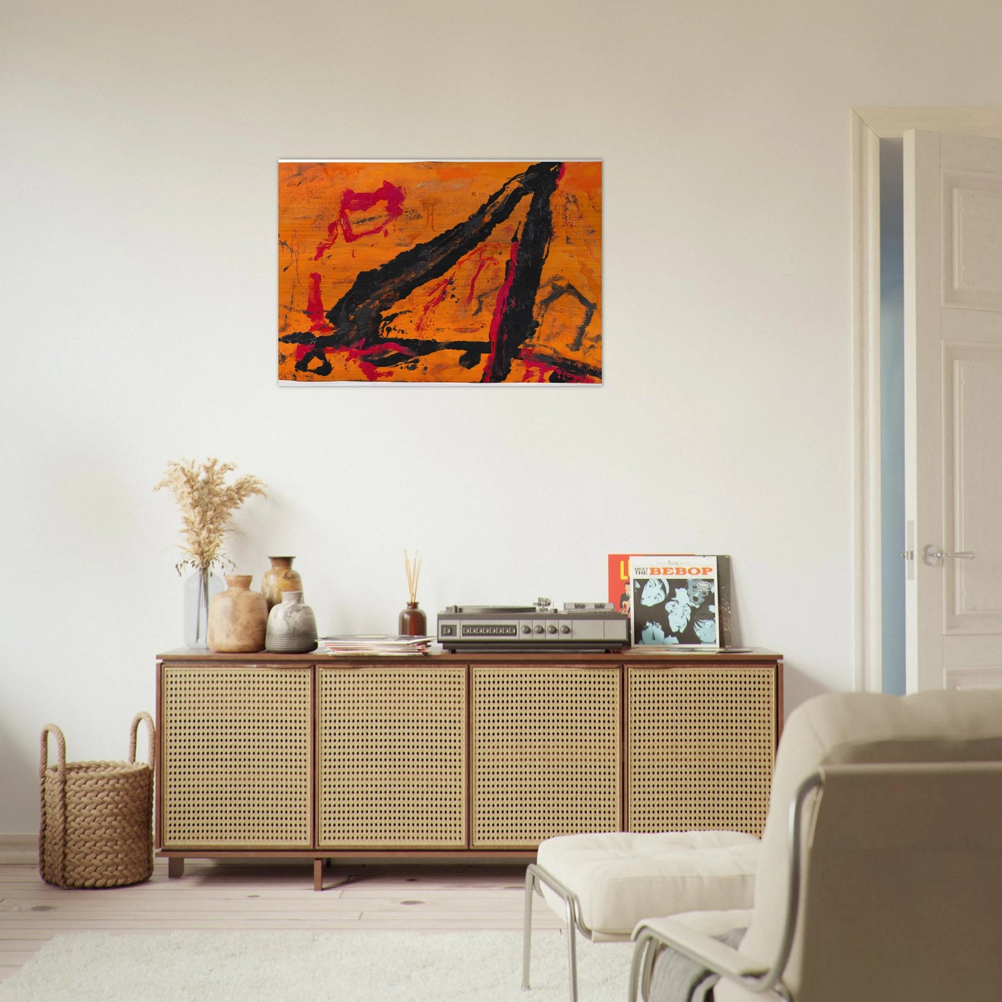 Timra - 1989 - Emil Schumacher Brushed Aluminum Print - 70x100 cm / 28x40 inches | Emil Schumacher Aluminum Print | Emil Schumacher Prints