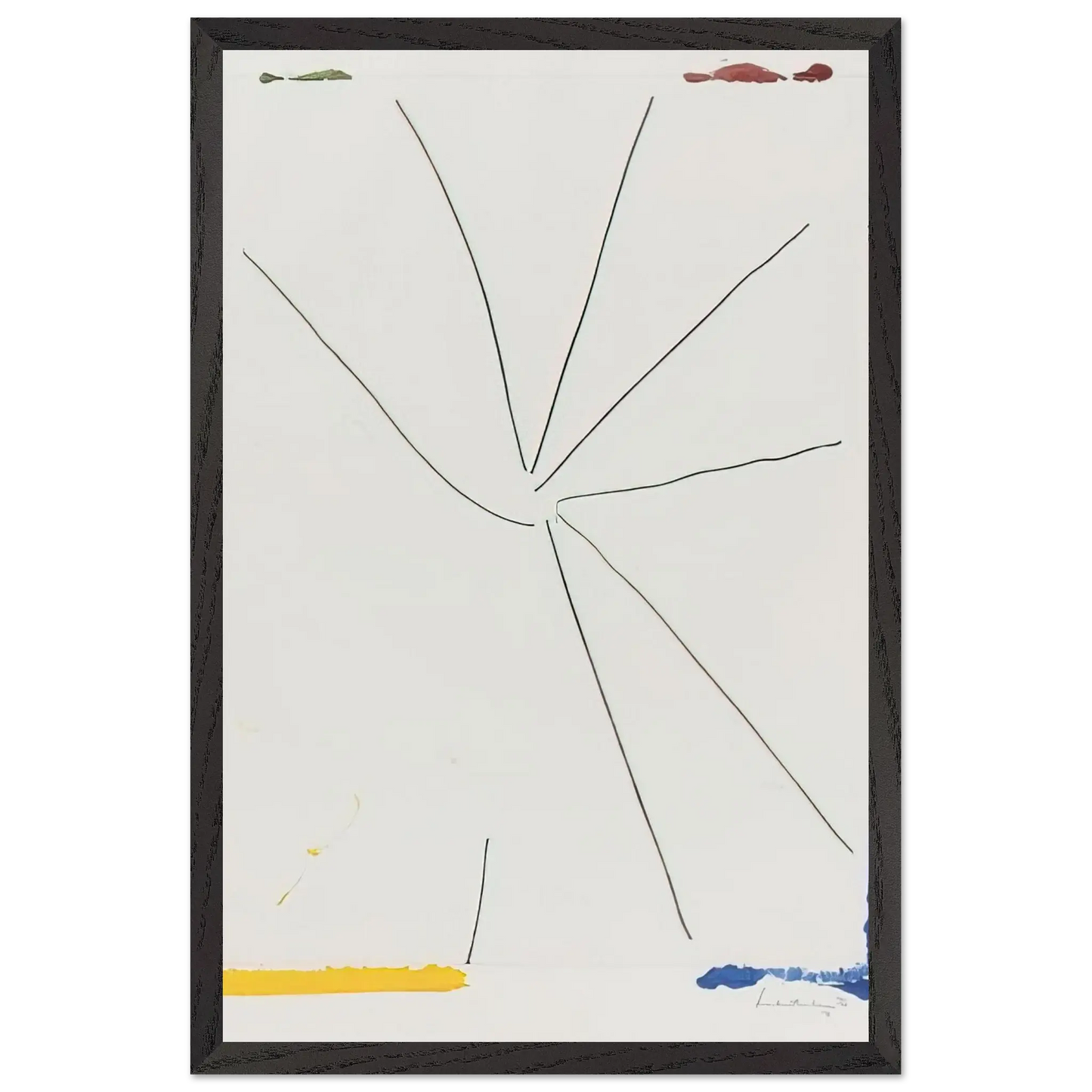 Helen Frankenthaler - Free Wheeling - 1971 Wall art - 21x29.7 cm / 8x12" - Premium Wooden Framed Poster With Fine Art Paper - Wood frame