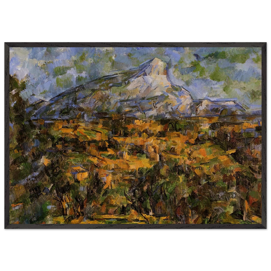 Mont Sainte-Victoire Seen from les Lauves - Paul Cezanne 70x100 cm / 28x40 inches Framed Art Print – Black Wooden Frame