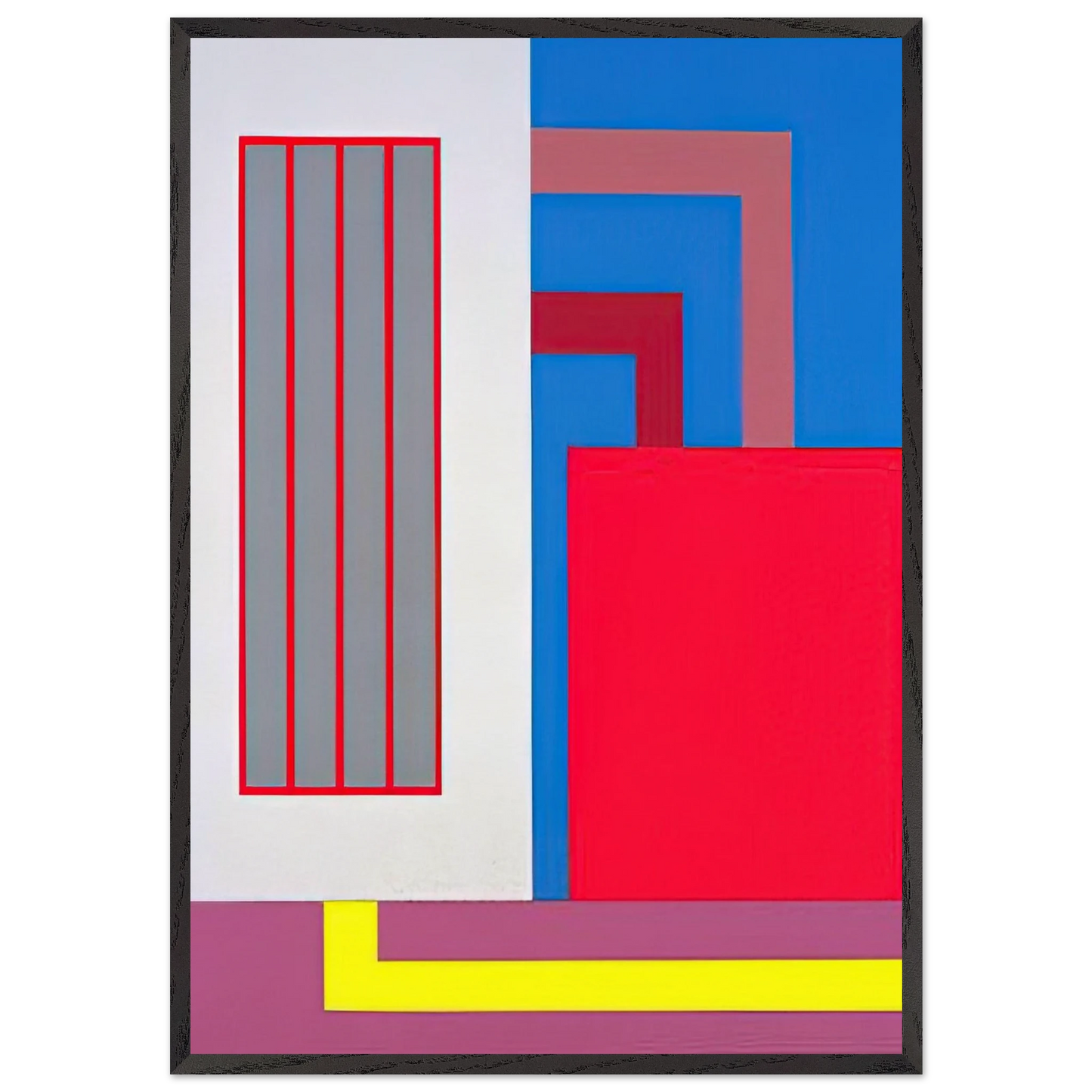 Lost in Translation - 2004 - Peter Halley 70x100 cm / 28x40 inches Framed Art Print – Black Wooden Frame