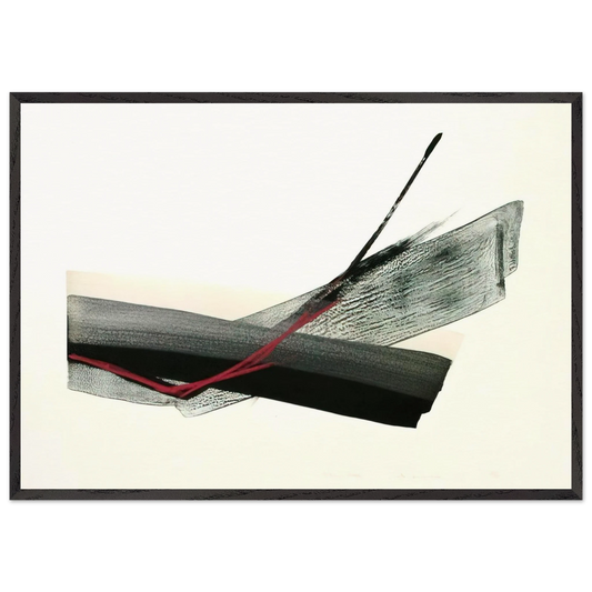 Gratitude - Abstract Expressionism - Toko Shinoda 70x100 cm / 28x40 inches Framed Art Print – Black Wooden Frame