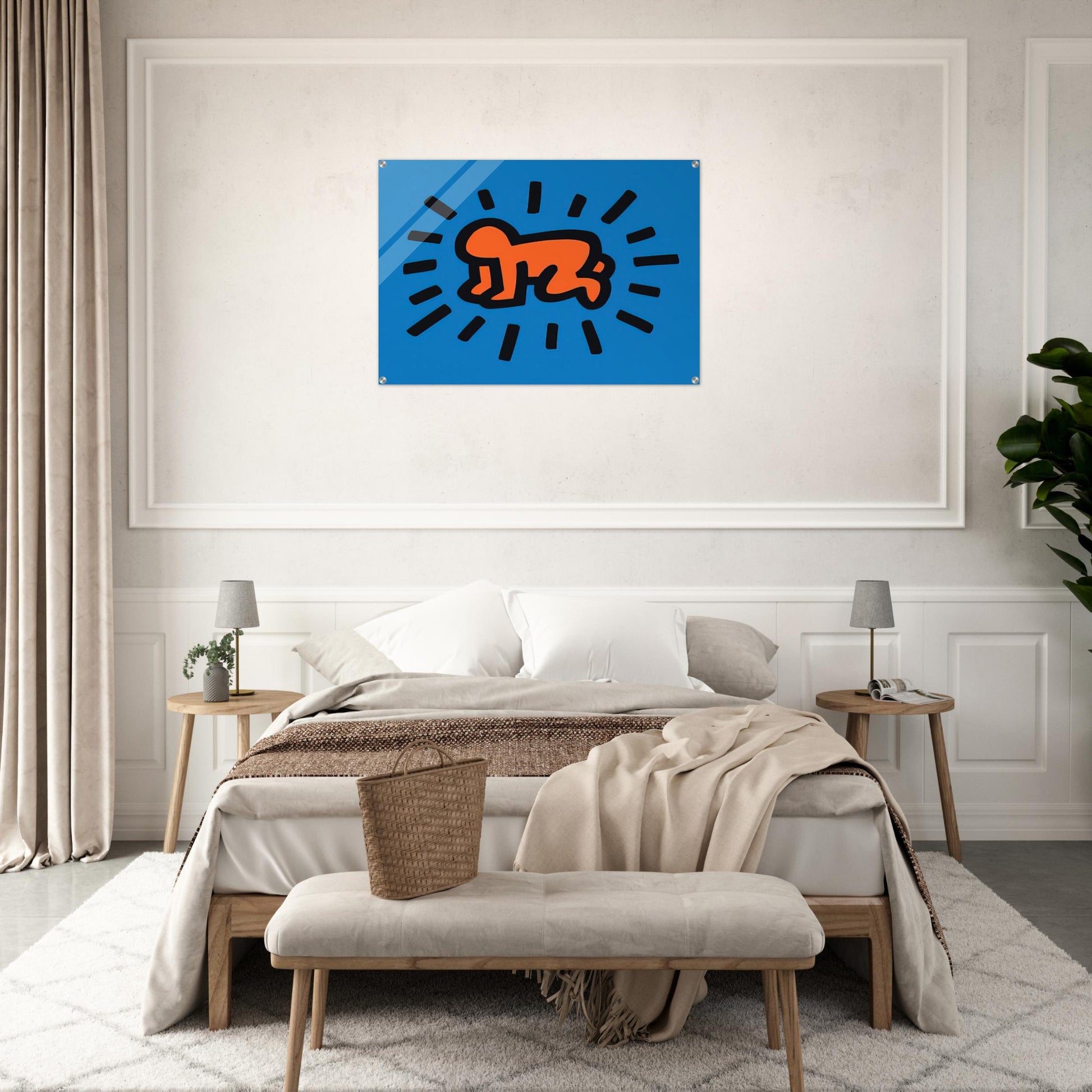 RADIANT BABY FROM ICONS SERIES 1990 - Keith Haring Acrylic Print - 70x100 cm / 28x40″ inches