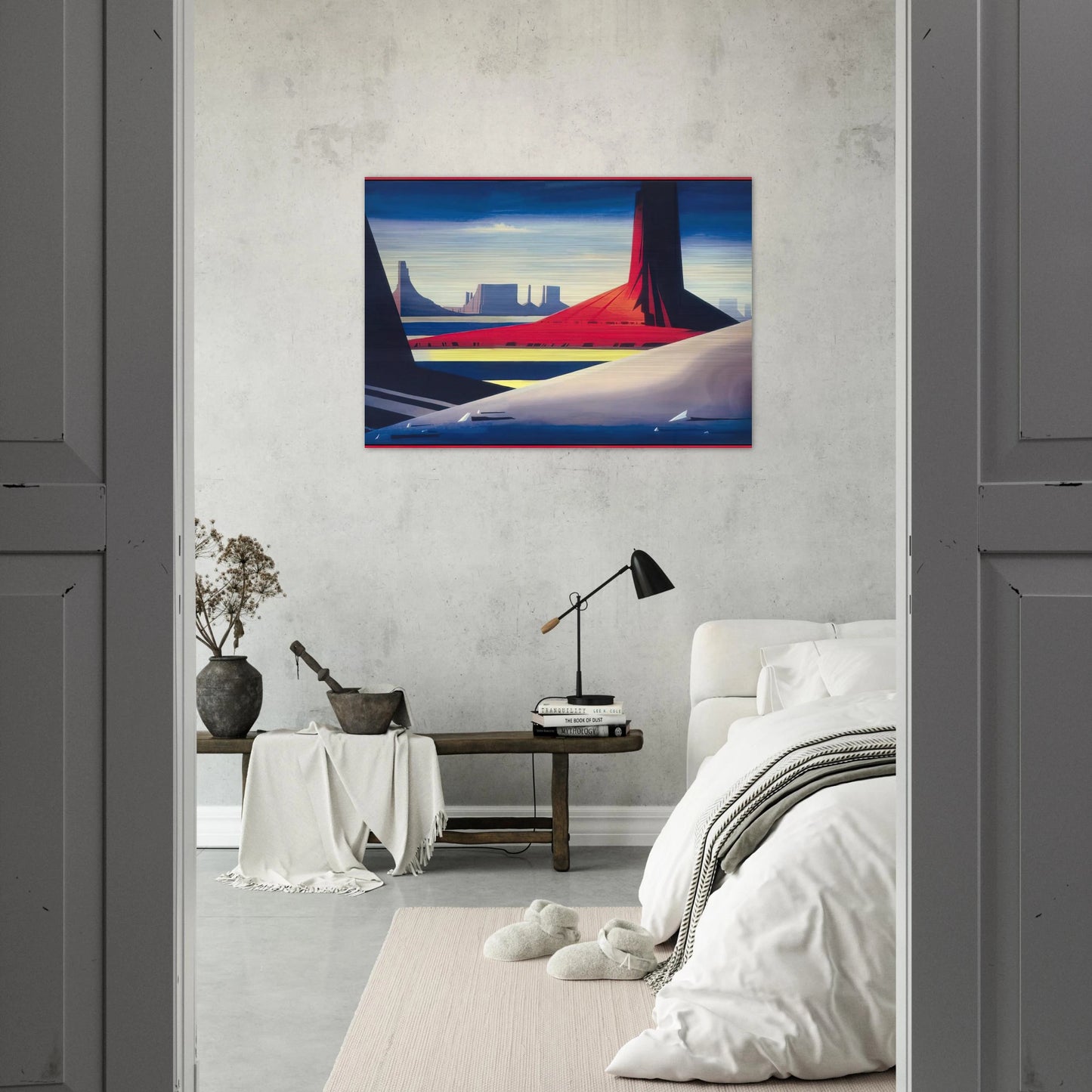 Monument Valley - Eyvind Earle Brushed Aluminum Print - 70x100 cm / 28x40 inches | Eyvind Earle Aluminum Print | Eyvind Earle Prints