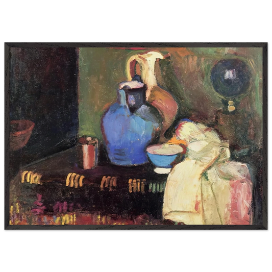 THE BLUE JUG 1899 - Henri Matisse 70x100 cm / 28x40 inches Framed Art Print – Black Wooden Frame