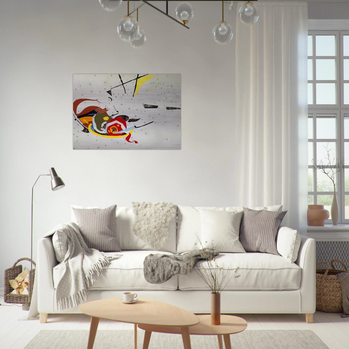 Do It Yourself  Violin  - Andy Warhol Brushed Aluminum Print - 70x100 cm / 28x40 inches | Andy Warhol Aluminum Print | Andy Warhol Prints