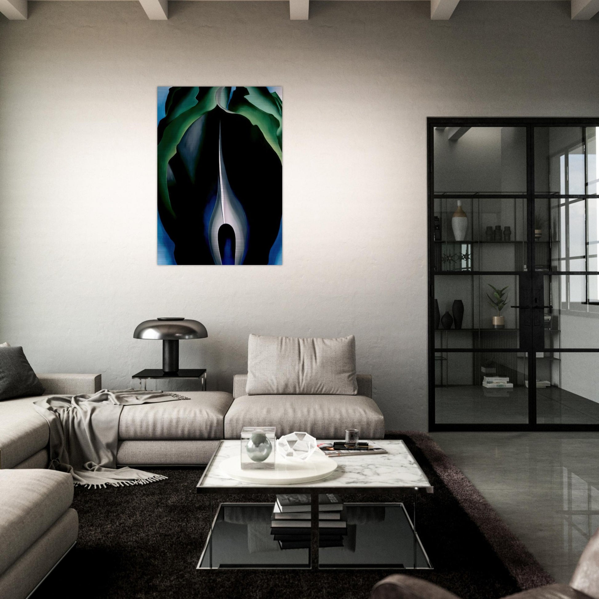 Jack-in-the-Pulpit No. IV - Georgia O'Keeffe Brushed Aluminum Print - 70x100 cm / 28x40 inches | Georgia O'Keeffe Aluminum Print | Georgia O'Keeffe Prints