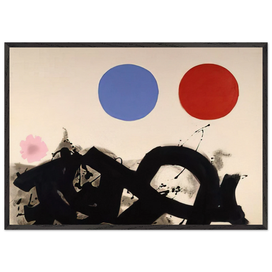 Rolling - 1961 - Adolph Gottlieb 70x100 cm / 28x40 inches Framed Art Print – Black Wooden Frame