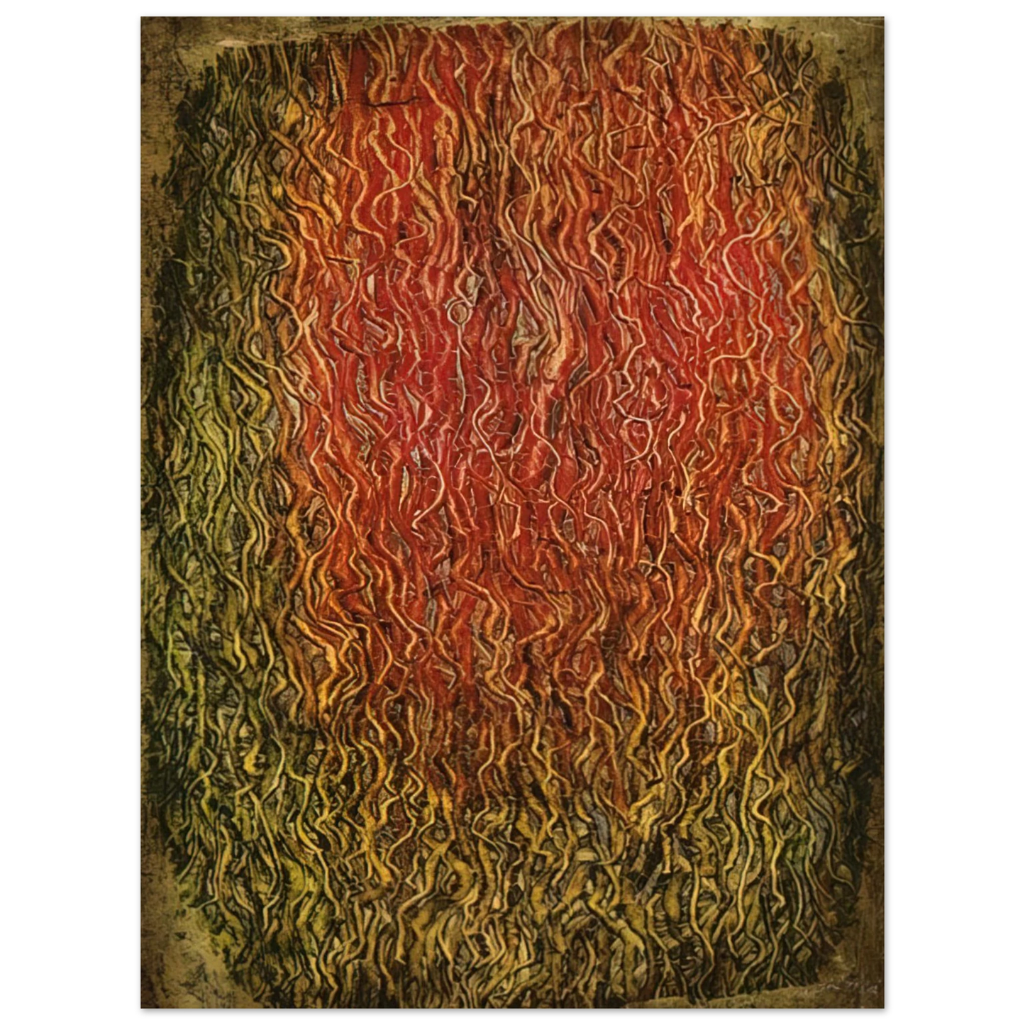 Simon Hantai - Untitled - Surrealism, Tachisme  75x100 cm / 30x40inches Fine Art Poster