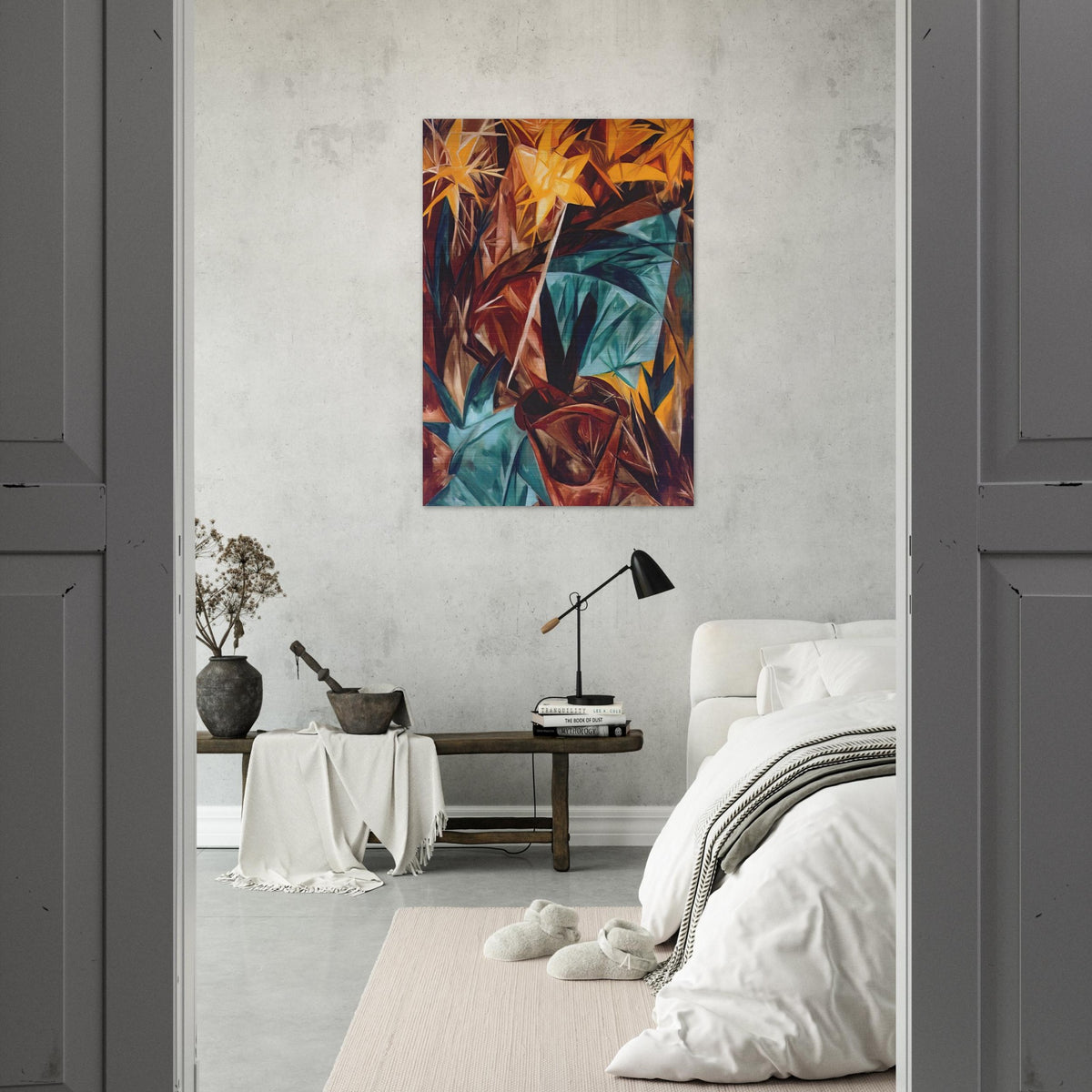 Rayonist lilies - 1913 - Natalia Goncharova Brushed Aluminum Print - 70x100 cm / 28x40 inches | Natalia Goncharova Aluminum Print | Natalia Goncharova Prints