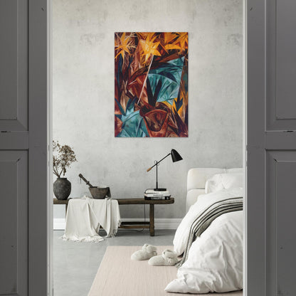 Rayonist lilies - 1913 - Natalia Goncharova Brushed Aluminum Print - 70x100 cm / 28x40 inches | Natalia Goncharova Aluminum Print | Natalia Goncharova Prints