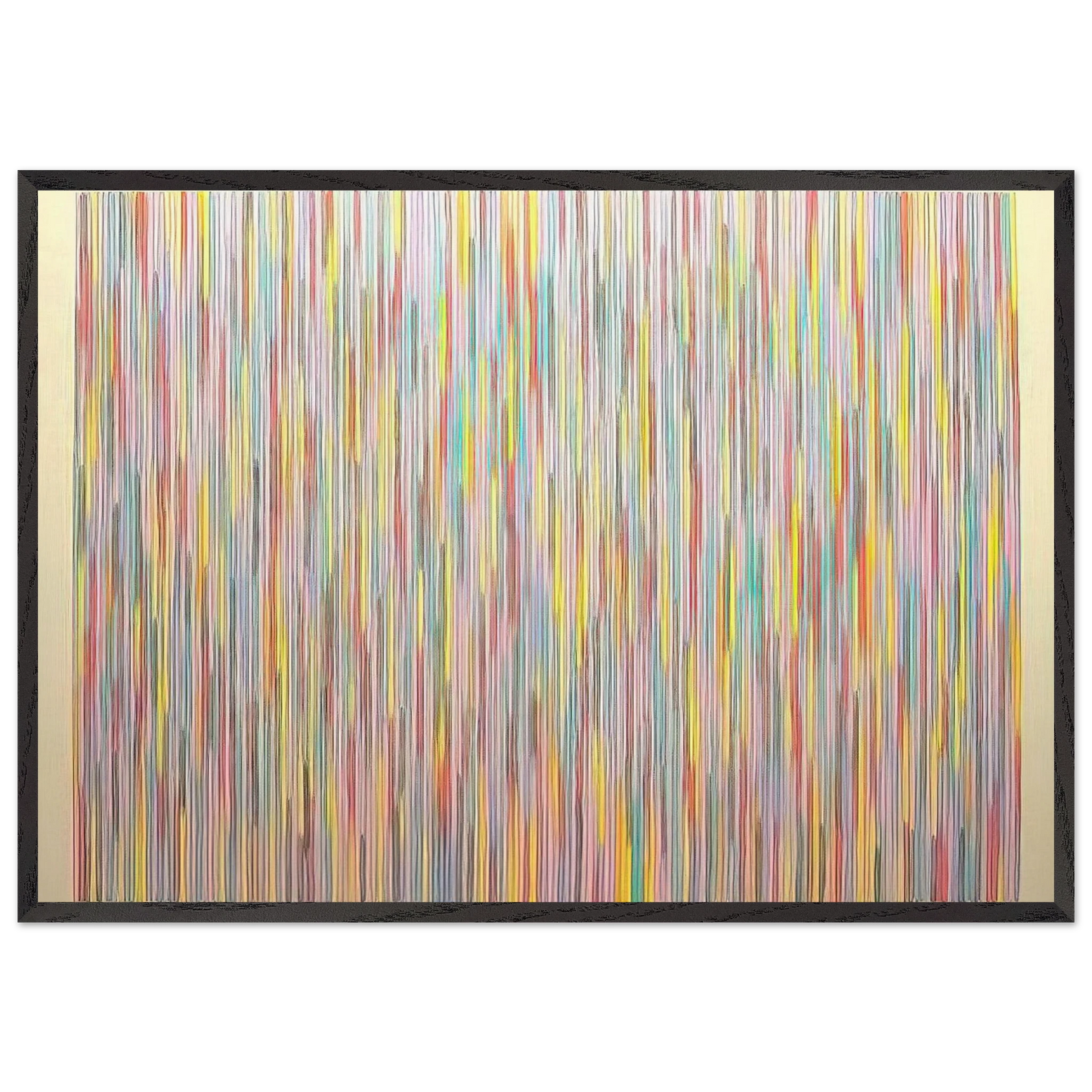 Fox Gate - 1982 - Gene Davis 70x100 cm / 28x40 inches Framed Art Print – Black Wooden Frame
