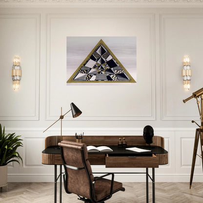 THREE INTERSECTING PLANES COLOUR - MC Escher Brushed Aluminum Print - 70x100 cm / 28x40 inches | MC Escher Aluminum Print | MC Escher Prints