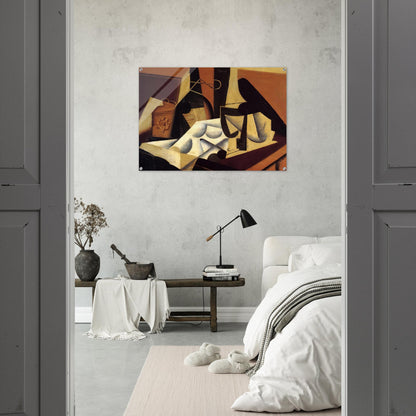 STILL LIFE WITH WHITE TABLECLOTH 1916 - Juan Gris Acrylic Print - 70x100 cm / 28x40″ inches