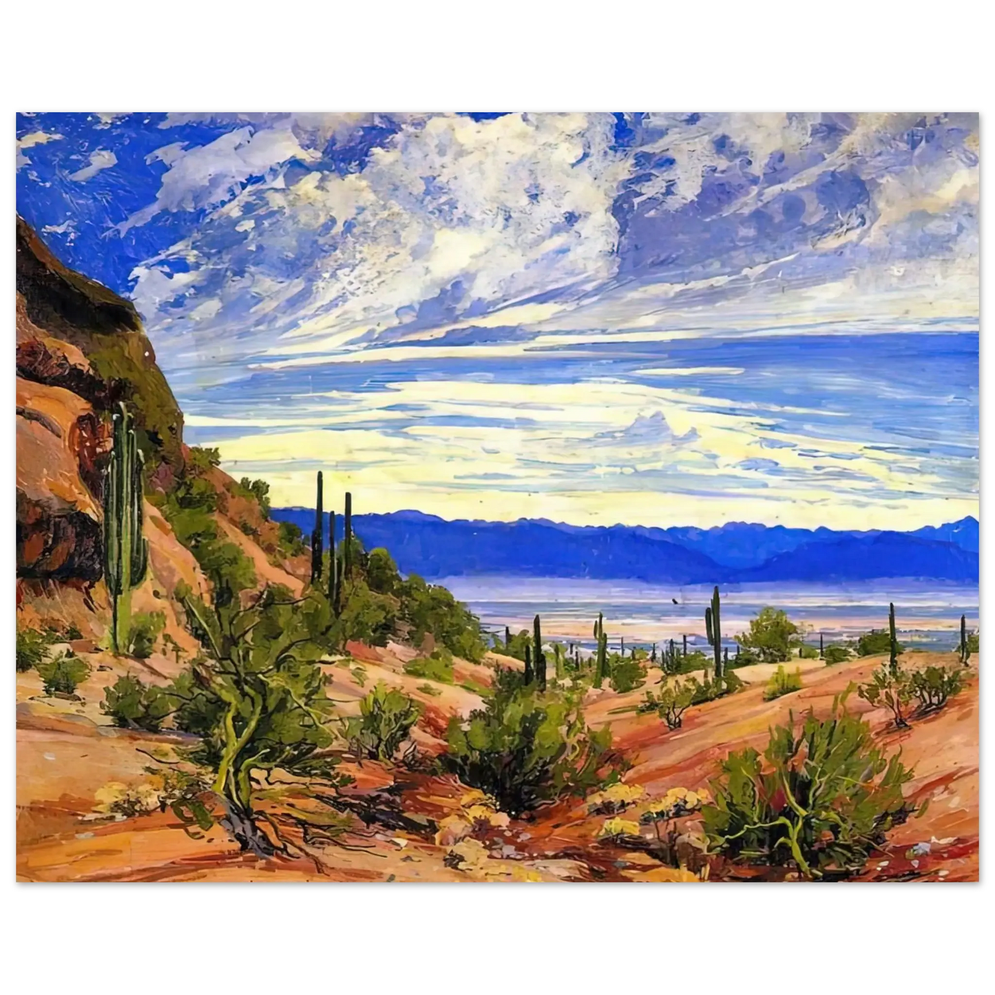 Maynard Dixon - WASHOE WICKIUP 1919 Wall art - 27x35 cm / 11x14 Inches - Premium Wooden Framed Poster With Fine Art Paper - Wood frame