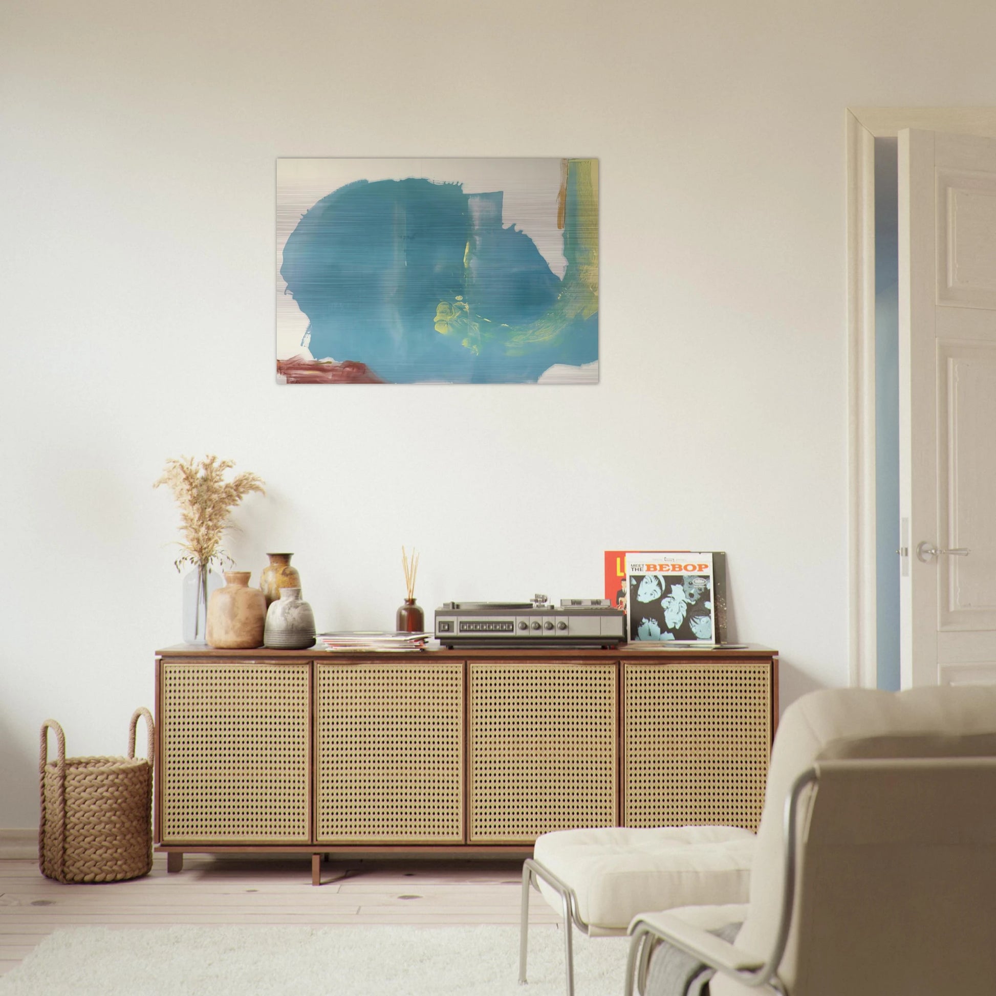 Where Necessary - 1977 - Helen Frankenthaler Brushed Aluminum Print - 70x100 cm / 28x40 inches | Helen Frankenthaler Aluminum Print | Helen Frankenthaler Prints
