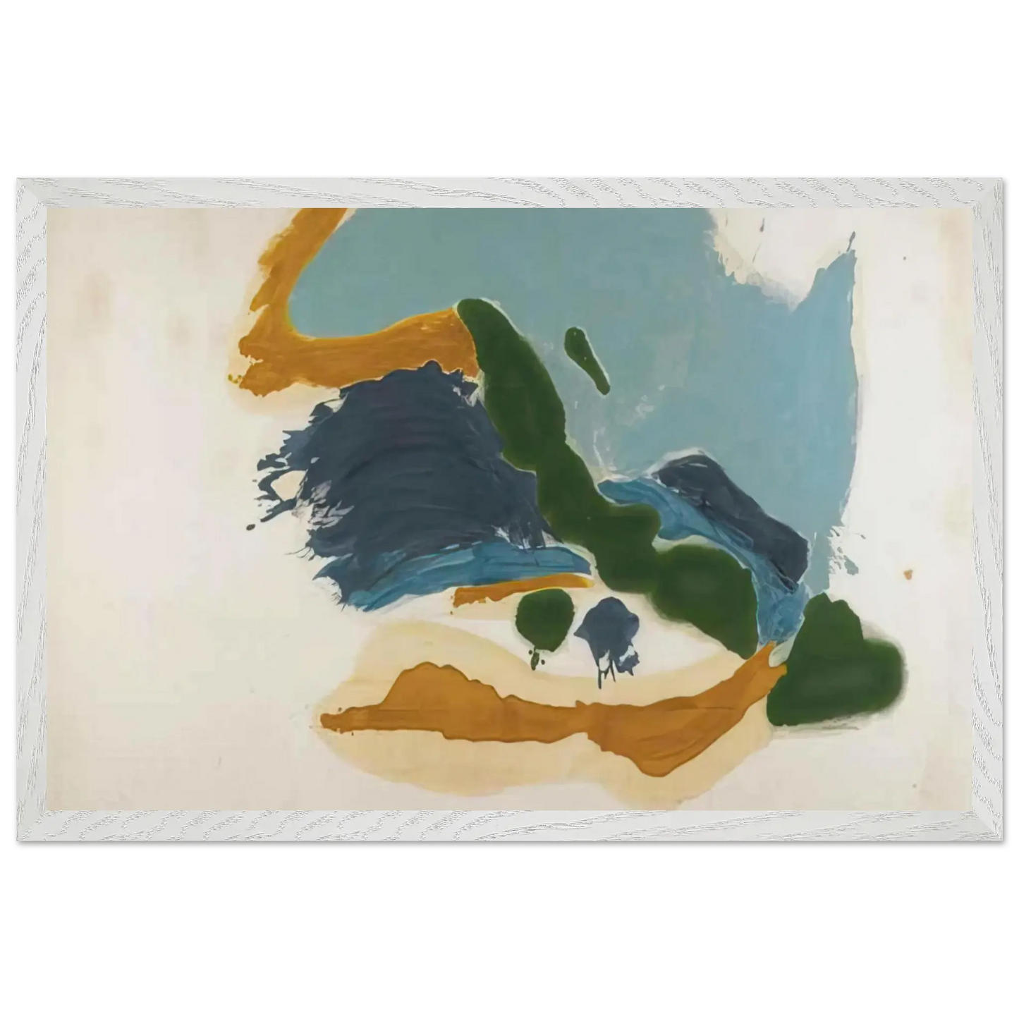Helen Frankenthaler - Tuscany - 1963 Wall art - 45x60 cm / 18x24 Inches - Premium Wooden Framed Poster With Fine Art Paper - White frame