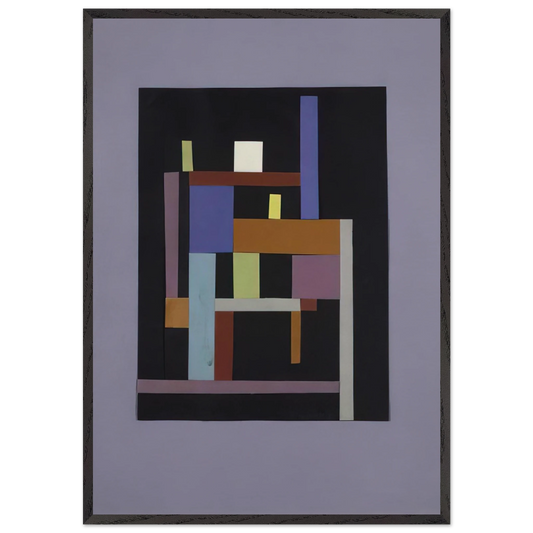 Collage - 1938 - Ad Reinhardt 70x100 cm / 28x40 inches Framed Art Print – Black Wooden Frame