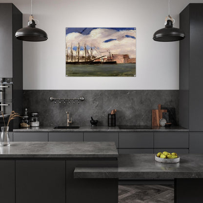 WHITE CLOUDS THE OLD PORT OF MARSEILLE 1918 - Henri Matisse Acrylic Print - 70x100 cm / 28x40″ inches