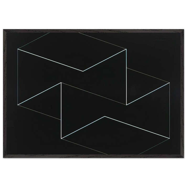 F M E 5 1962 - Josef Albers 70x100 cm / 28x40 inches Framed Art Print – Black Wooden Frame