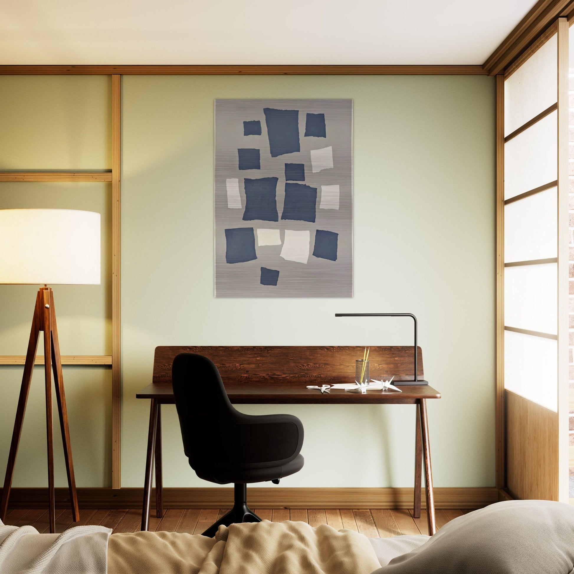 Collage with Squares Arranged According to the Laws of Chance - Jean Arp Brushed Aluminum Print - 70x100 cm / 28x40 inches | Jean Arp Aluminum Print | Jean Arp Prints
