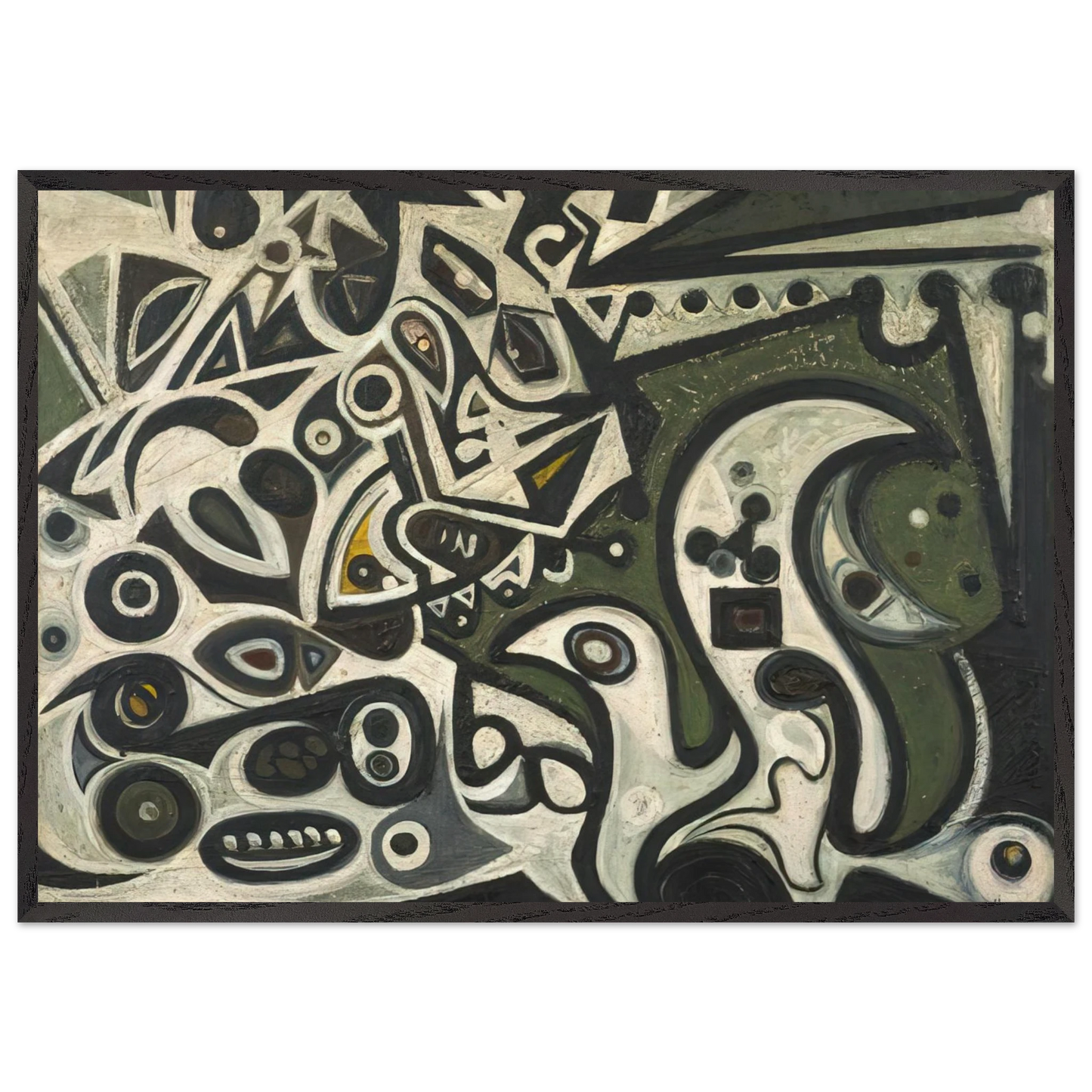 River Metamorphosis - 1939 - Richard Pousette-Dart 70x100 cm / 28x40 inches Framed Art Print – Black Wooden Frame