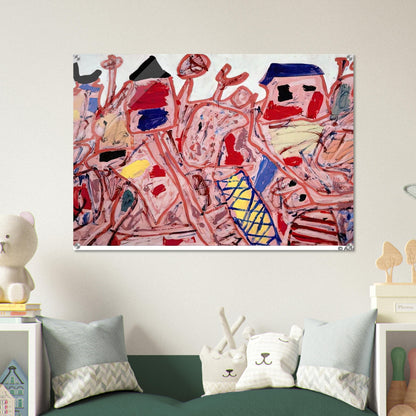 SUCCESSFUL CAMPAIGN - Jean Dubuffet Acrylic Print - 70x100 cm / 28x40″ inches