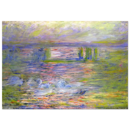 Charing Cross Bridge 2 - claude monet Brushed Aluminum Print - 70x100 cm / 28x40 inches | claude monet Aluminum Print | claude monet Prints