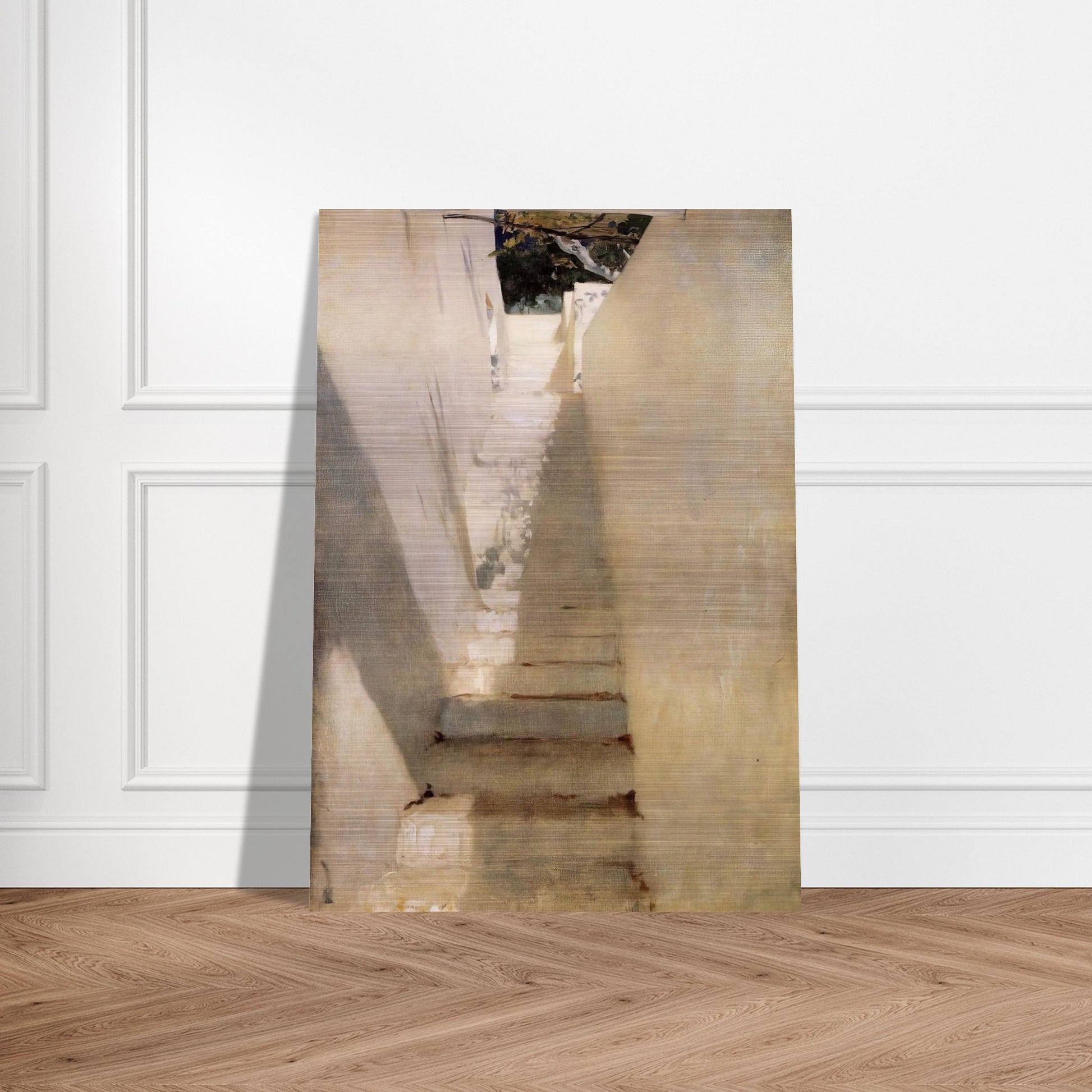 Staircase in Capri - John Singer Sargent Brushed Aluminum Print - 70x100 cm / 28x40 inches | John Singer Sargent Aluminum Print | John Singer Sargent Prints