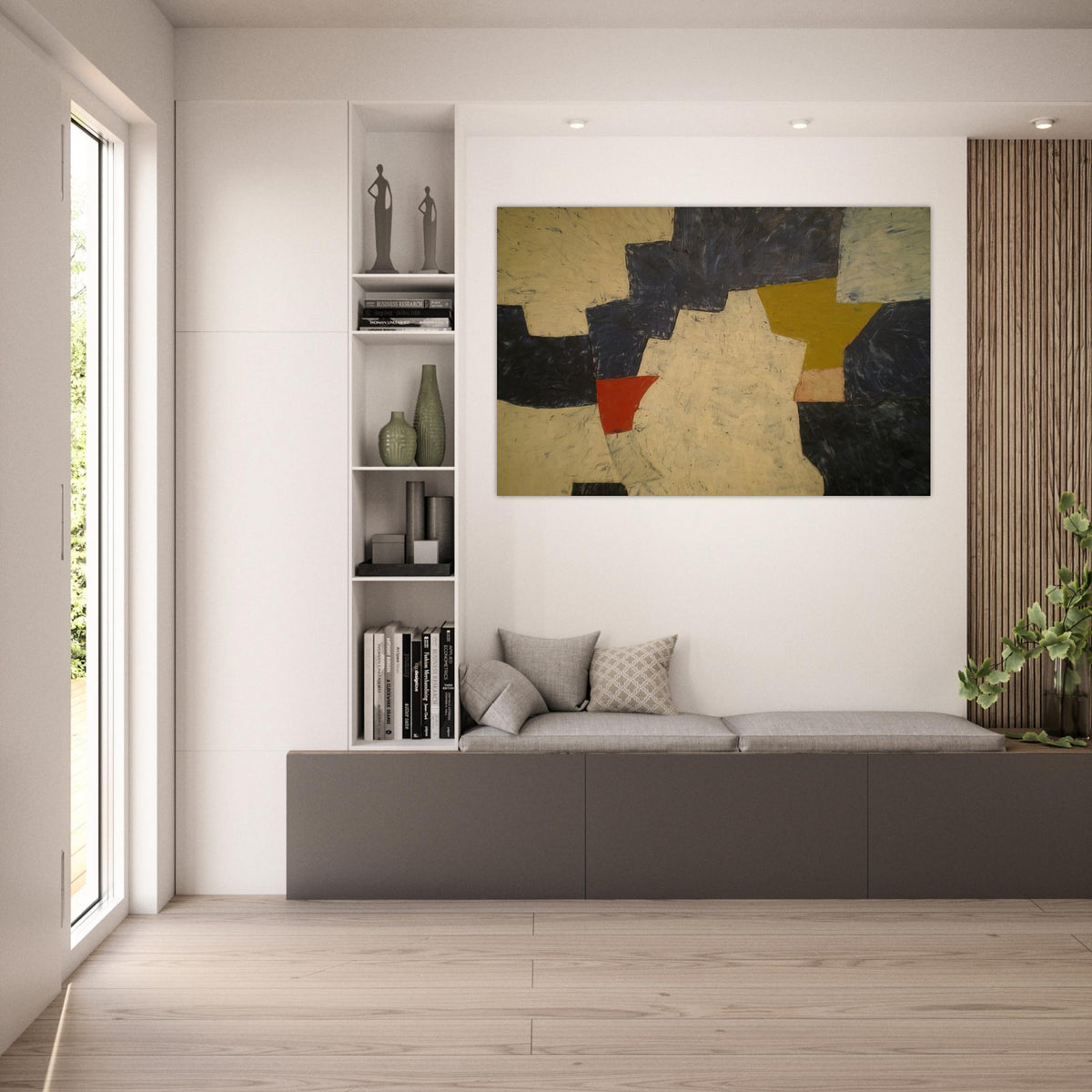 Composition - 1952 - Serge Poliakoff Art Prints - 100x150 cm / 40x60″ inches | Serge Poliakoff Poster | Serge Poliakoff Prints